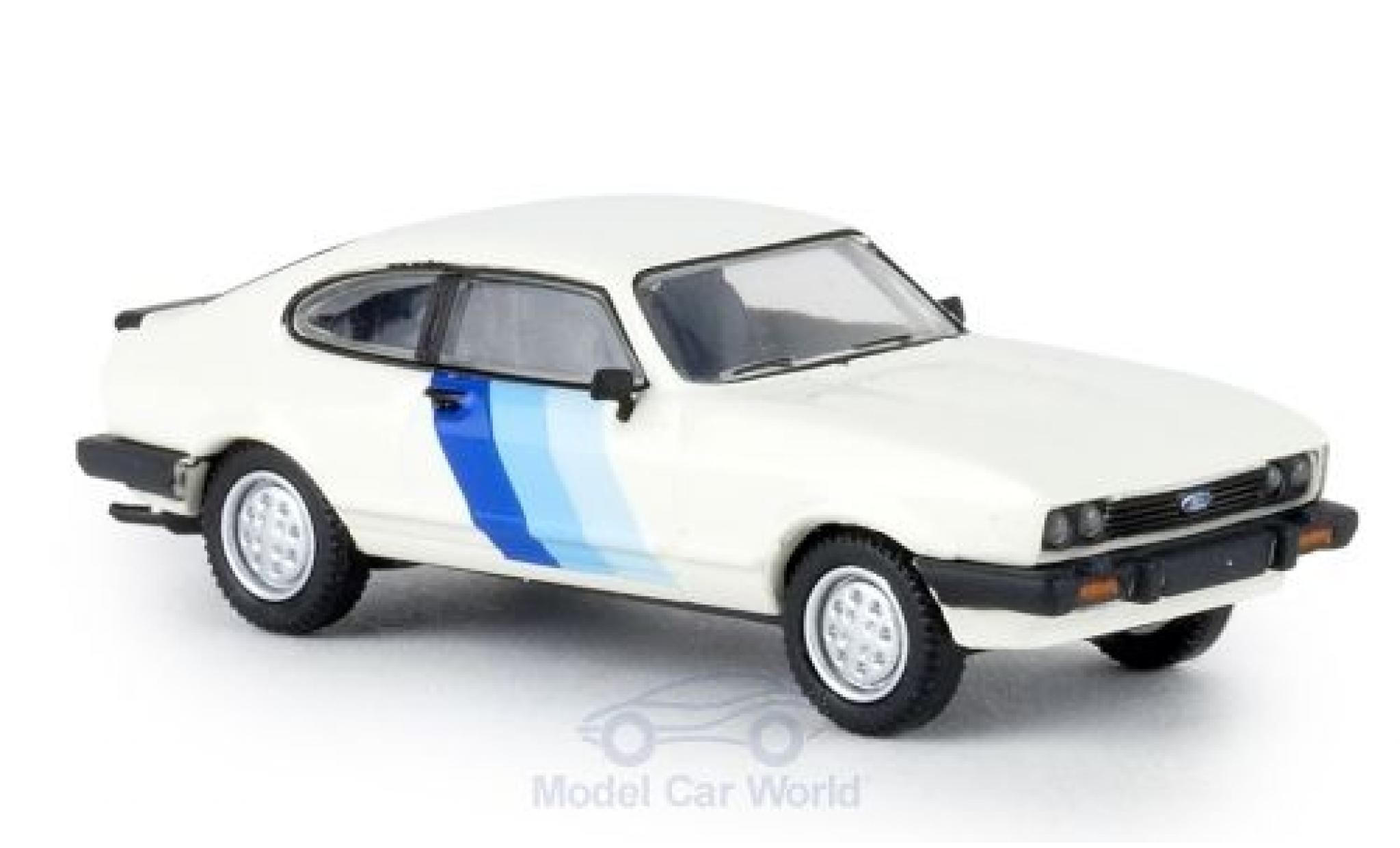 Ford Capri 1/87 Brekina MKIII RS wit/Dekor 1981 modelauto
