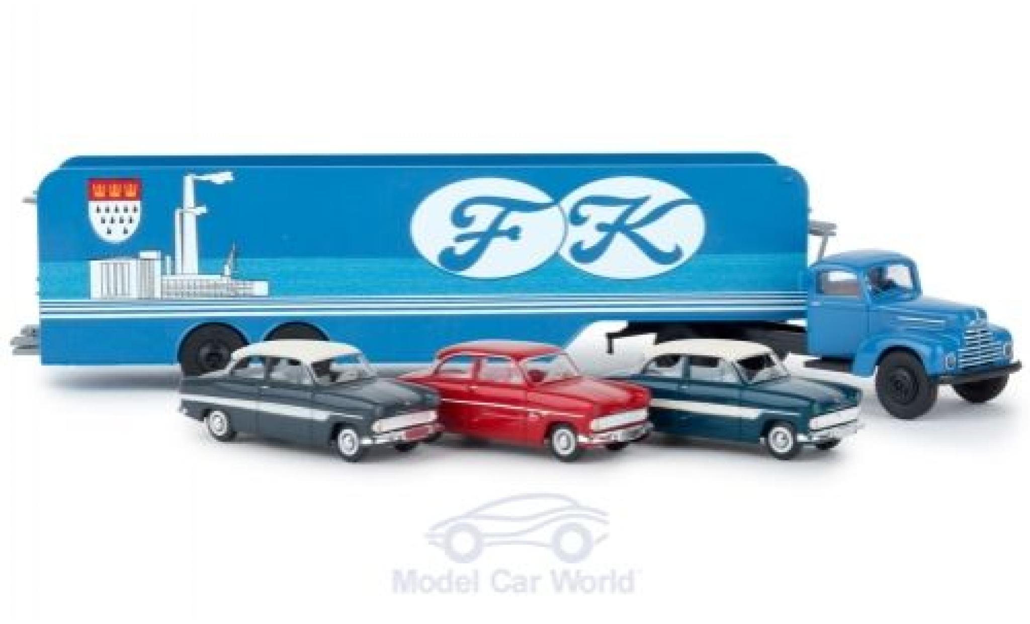Ford FK 1/87 Brekina 3500 K&ouml;ln Autotransport-SZ mit 3 12m Modellen modelauto