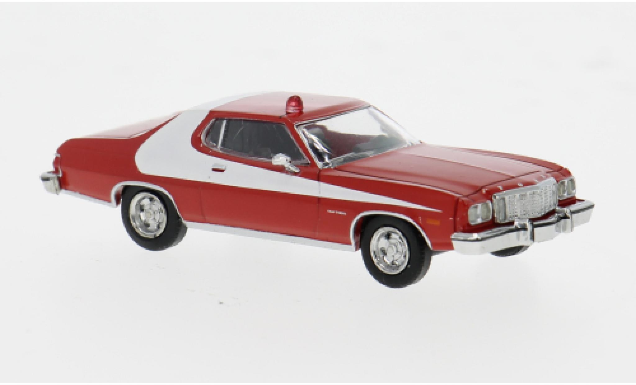 Ford Gran Torino 1/87 Brekina rood/wit 1976 1:87 modelauto