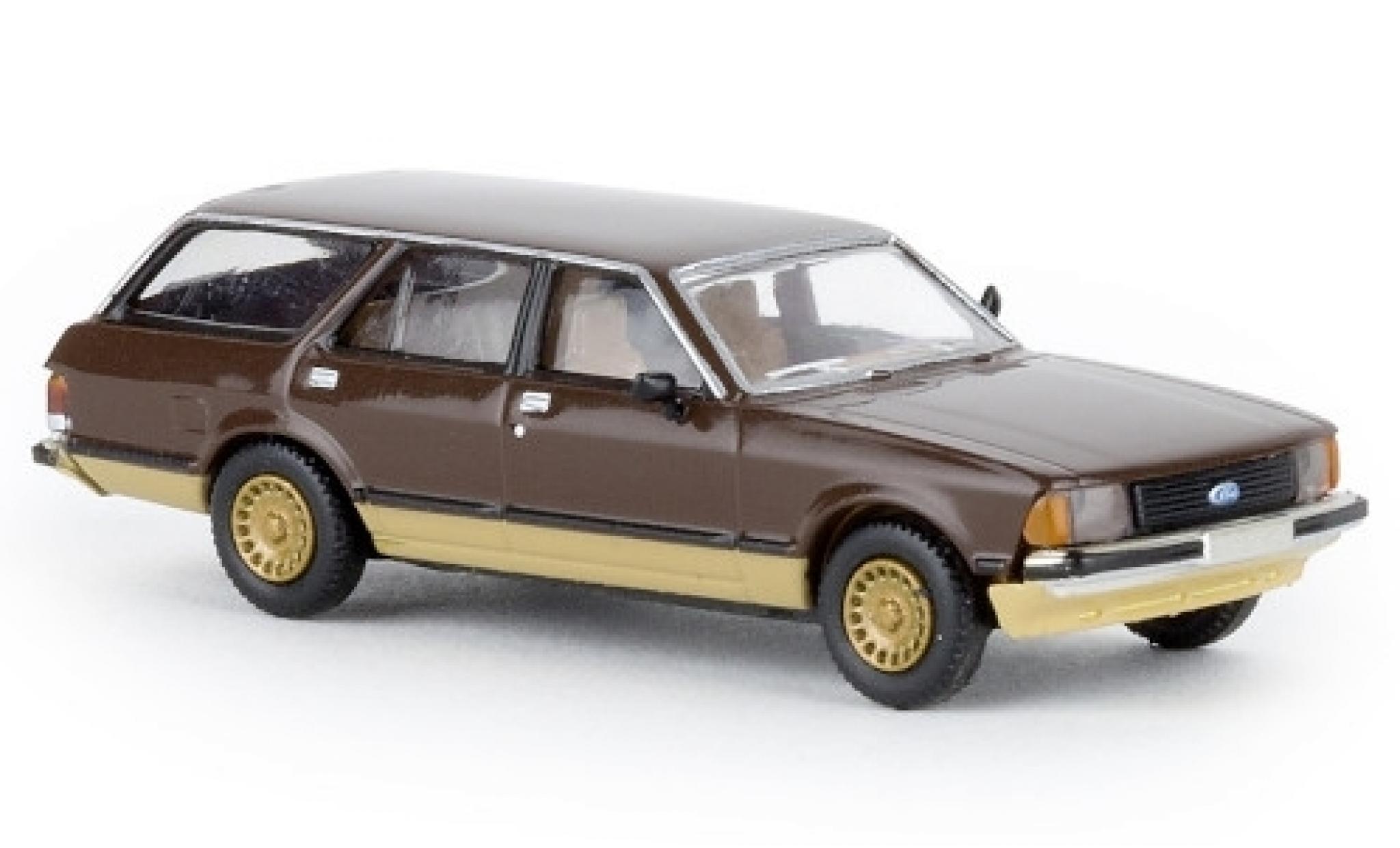 Ford Granada 1/87 Brekina II Turnier bruin 1977 mod&eacute;le sp&eacute;cial modelauto