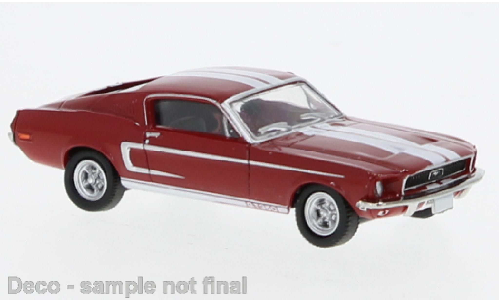 Ford Mustang 1/87 Brekina GT 350 Fastback rood/wit 1968 1:87 modelauto