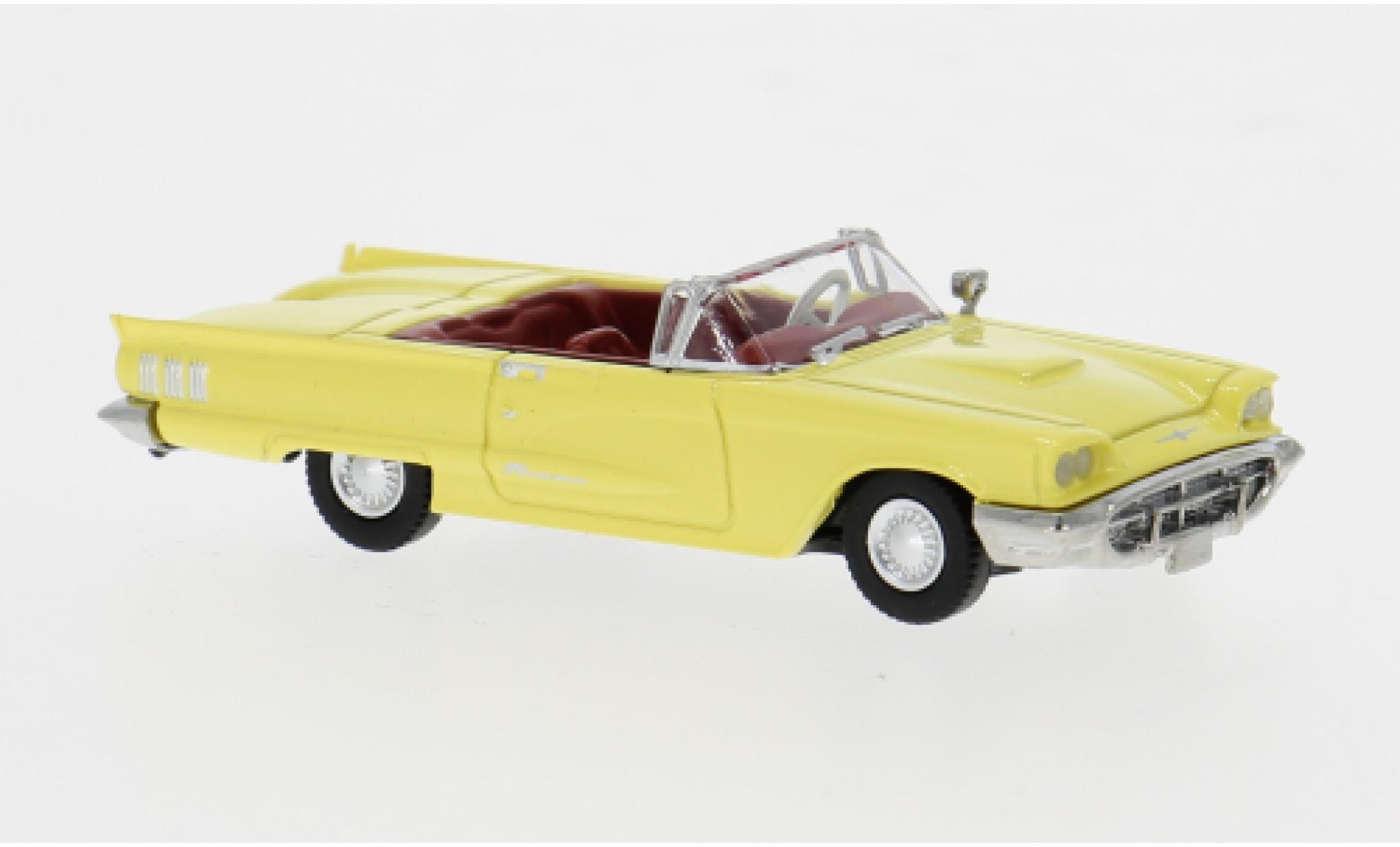 Ford Thunderbird 1/87 Brekina Cabriolet geel 1960 1:87 modelauto