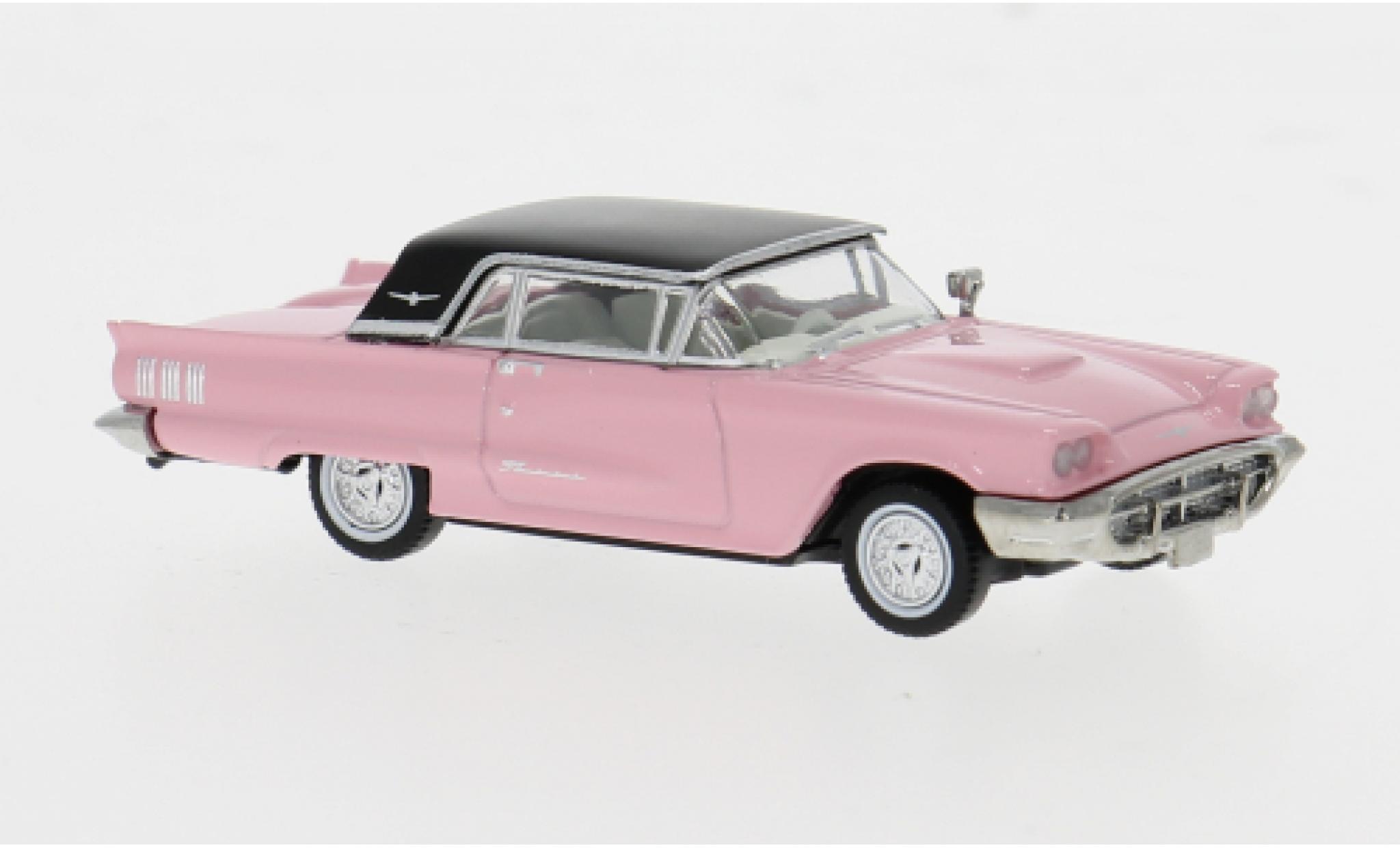 Ford Thunderbird 1/87 Brekina Cabriolet roze/zwart 1960 1:87 modelauto