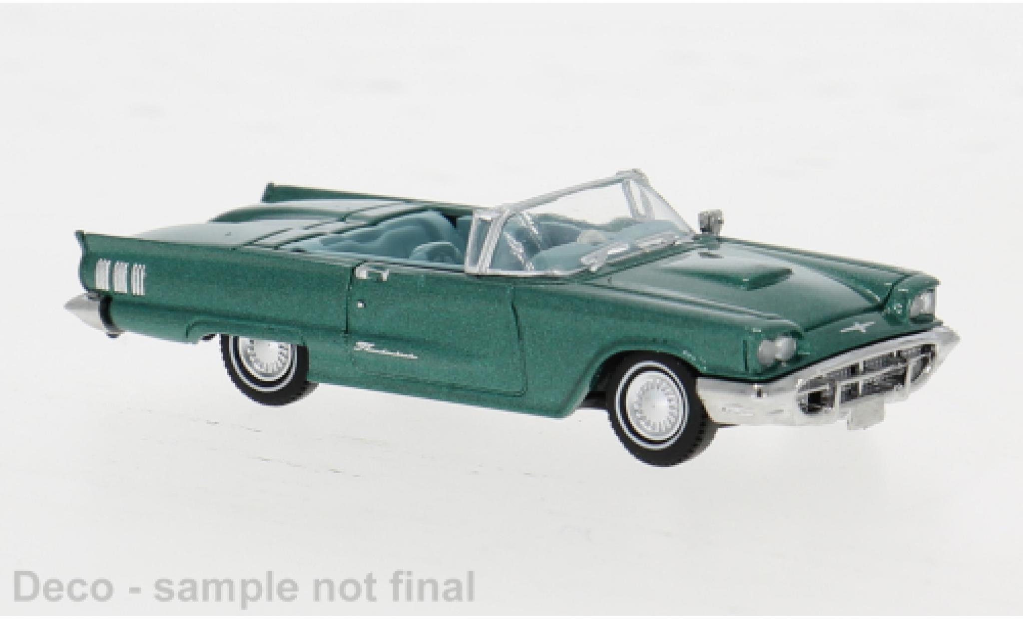 Ford Thunderbird 1/87 Brekina Cabriolet metallic groen 1960 1:87 modelauto