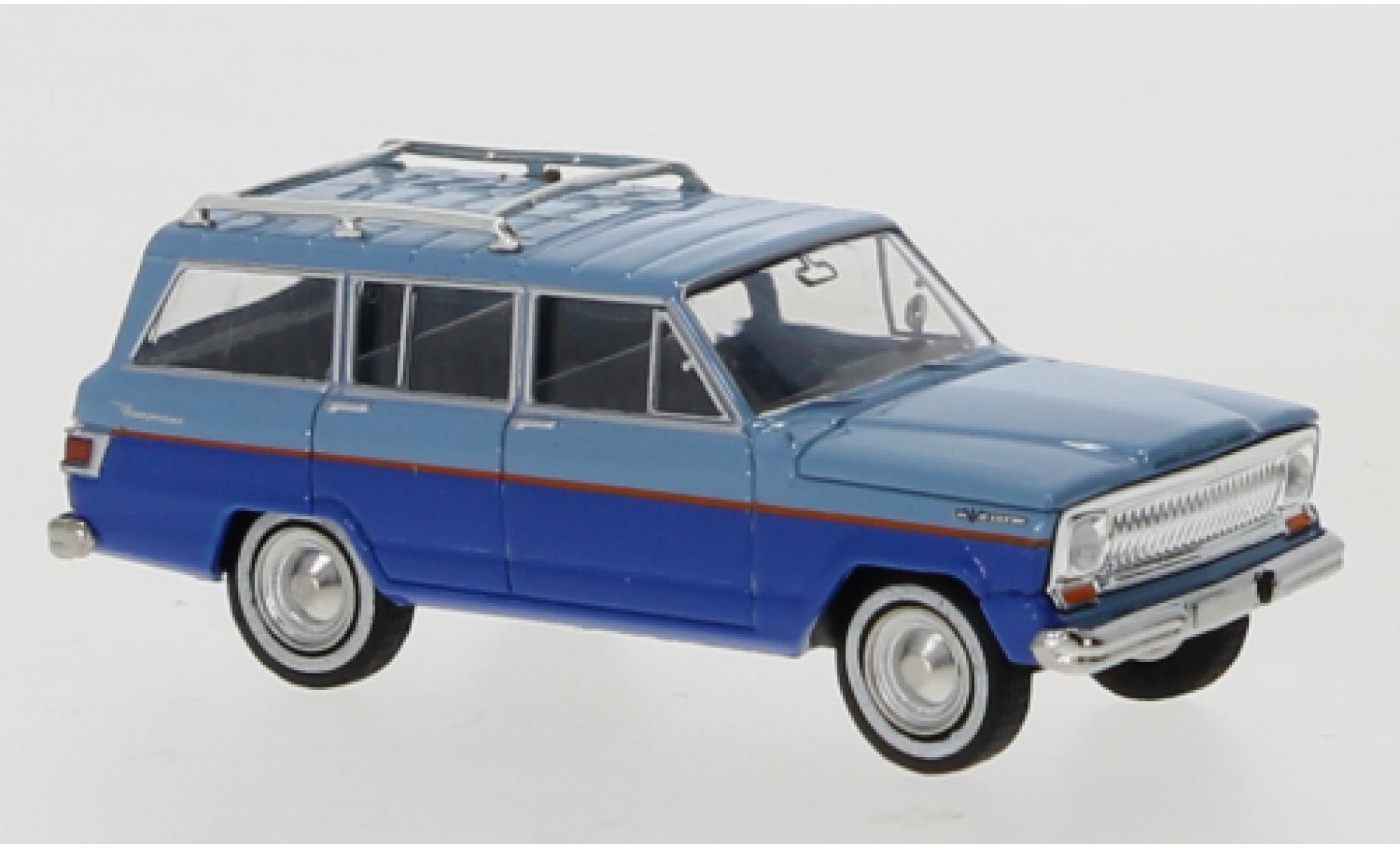 Jeep Wagoneer 1/87 Brekina B blauw/blauw 1968 modelauto