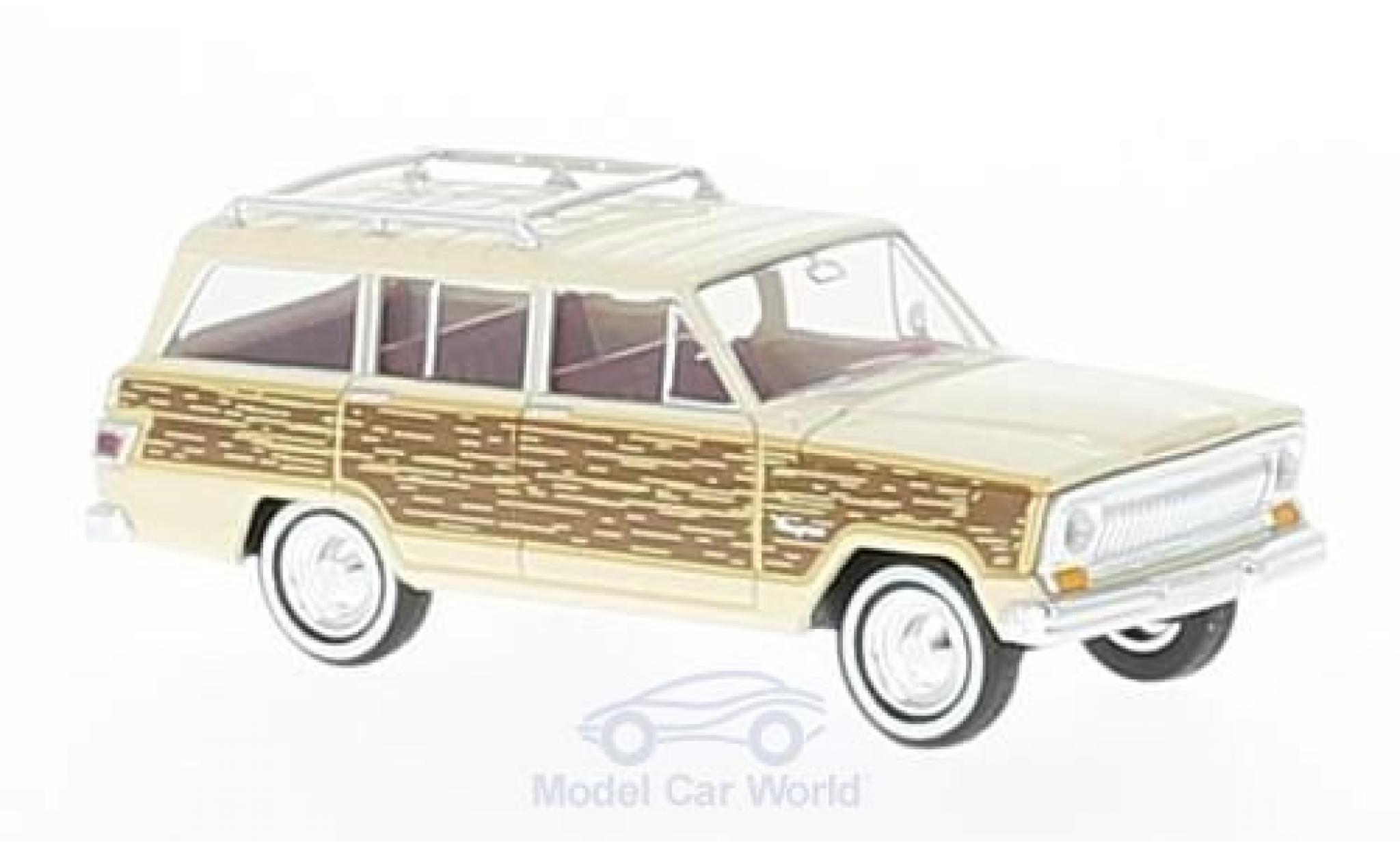 Jeep Wagoneer 1/87 Brekina beige/Holzoptik Woody modelauto