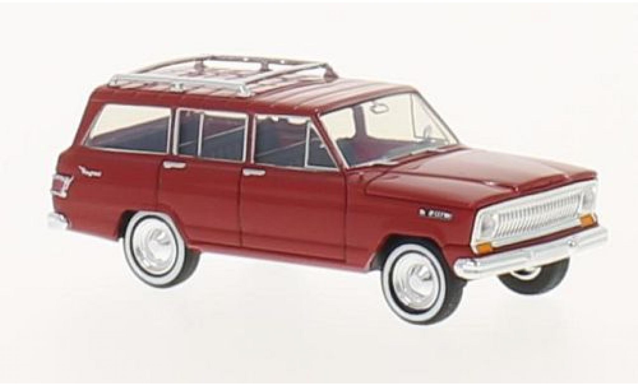 Jeep Wagoneer 1/87 Brekina rood modelauto