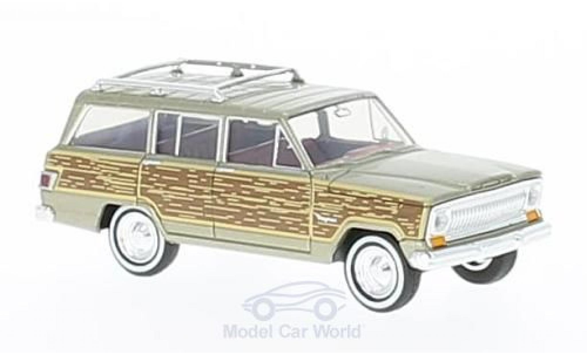 Jeep Wagoneer 1/87 Brekina metallic beige/Holzoptik Woody modelauto