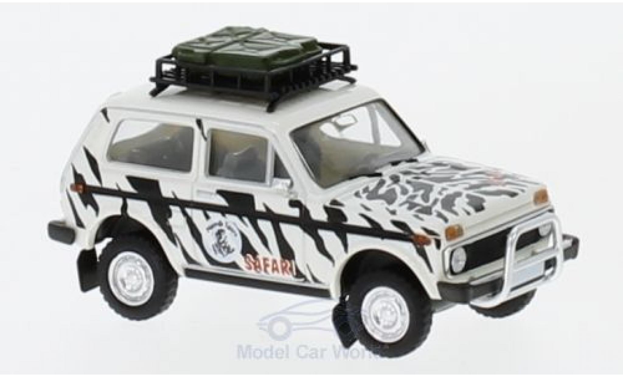 Lada Niva 1/87 Brekina Namib Tours mit Dachgep&auml;ck modelauto