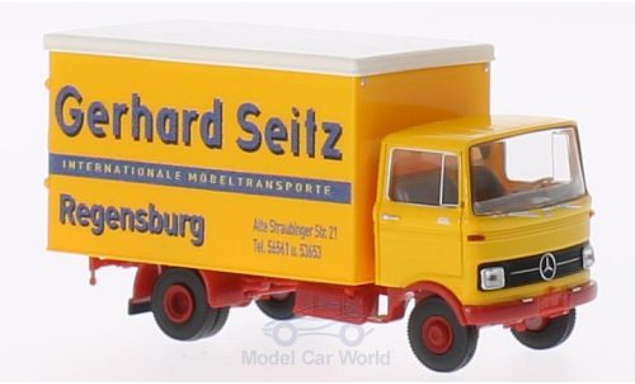 Mercedes LP 608 1/87 Brekina Koffer Gerhard Seitz modelauto