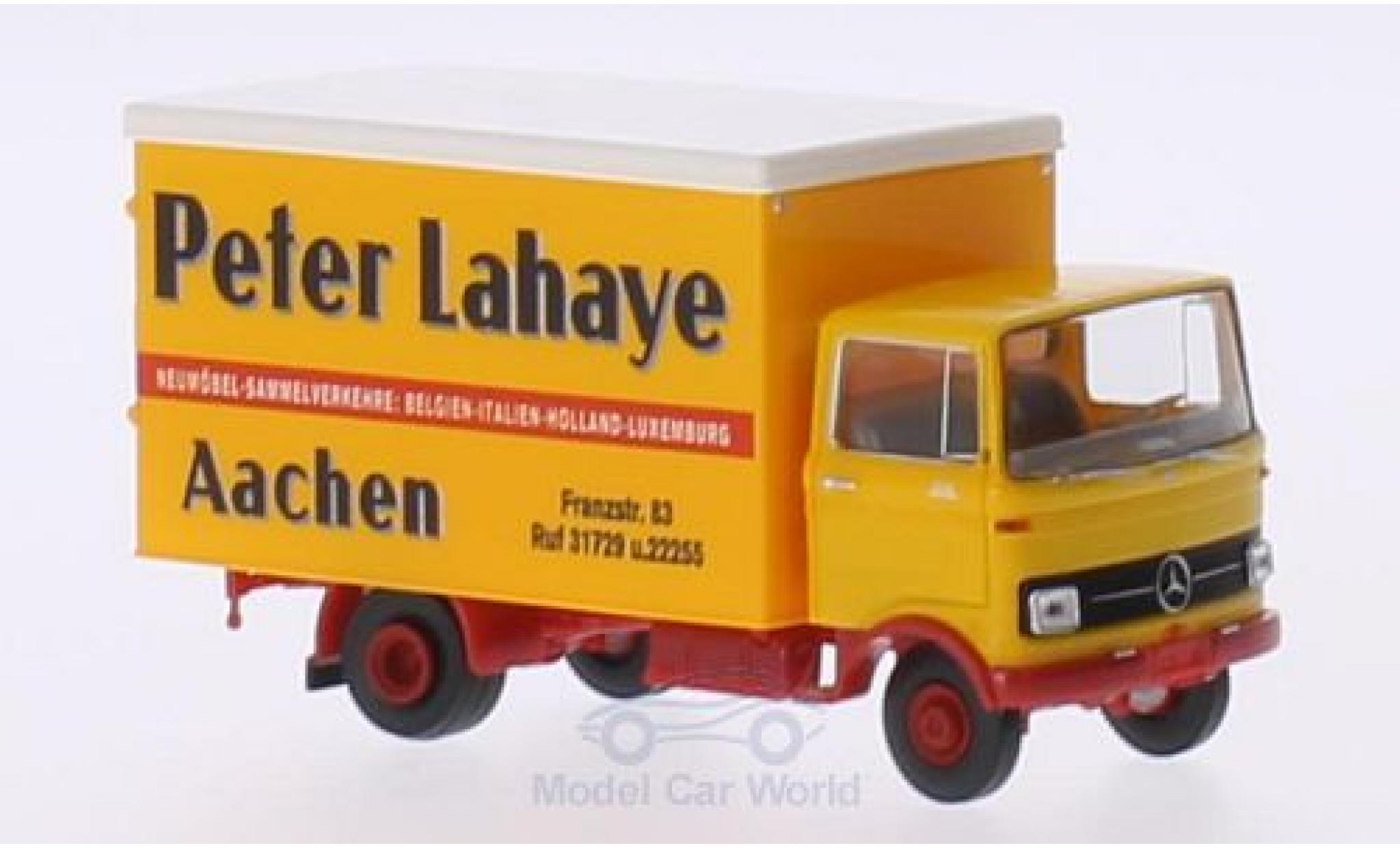 Mercedes LP 608 1/87 Brekina Koffer Peter Lahaye Aachen modelauto