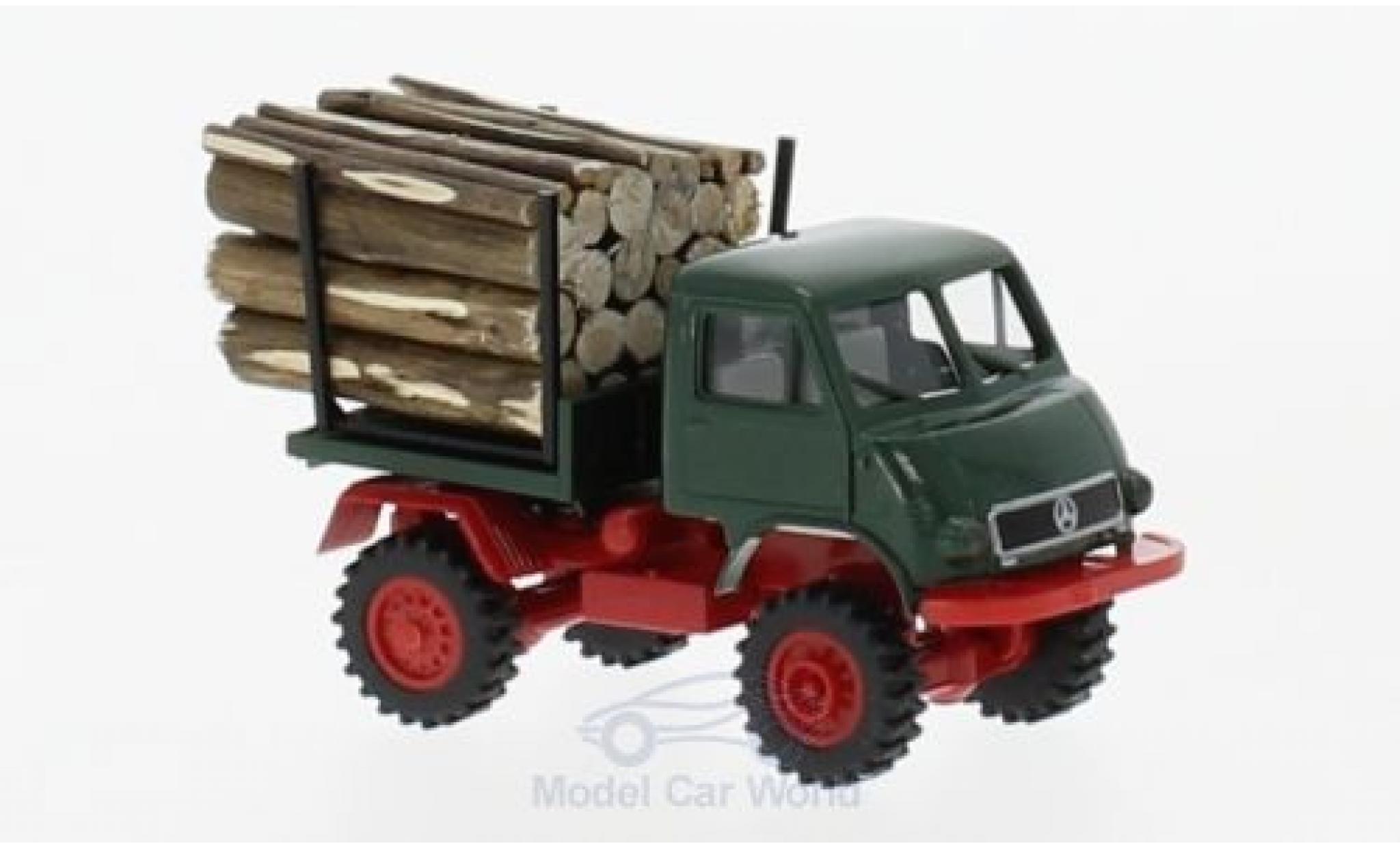 Mercedes Unimog 1/87 Brekina 402 mit Holzladung modelauto