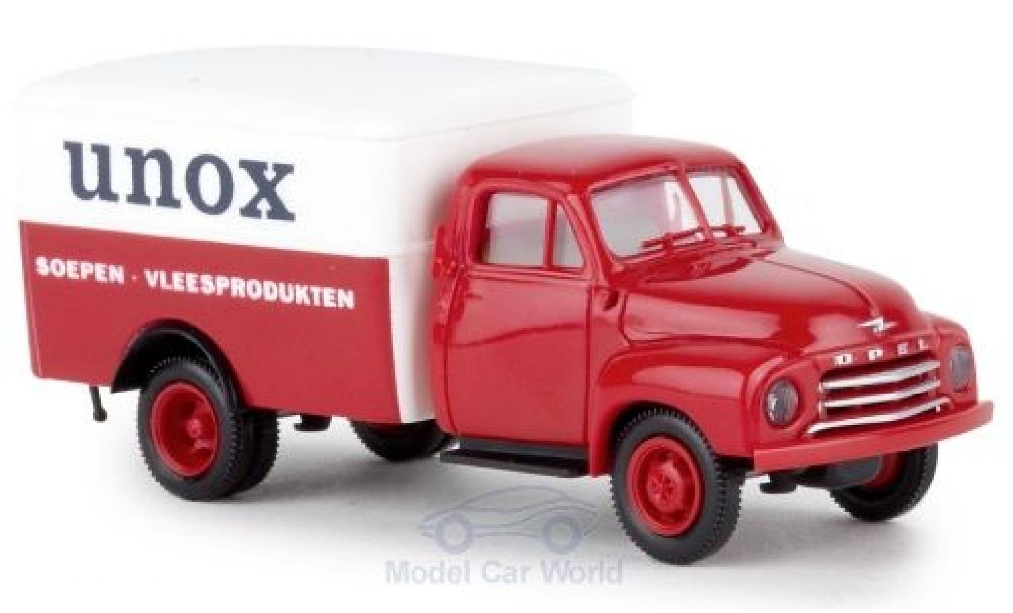 Opel Blitz 1/87 Brekina Koffer Unox (NL) modelauto