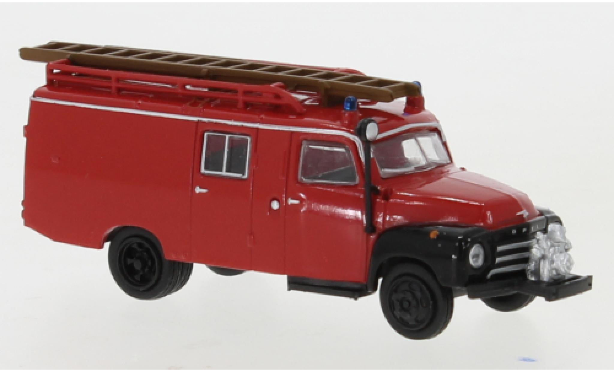 Opel Blitz 1/87 Brekina LF 8 rood/zwart 1952 modelauto
