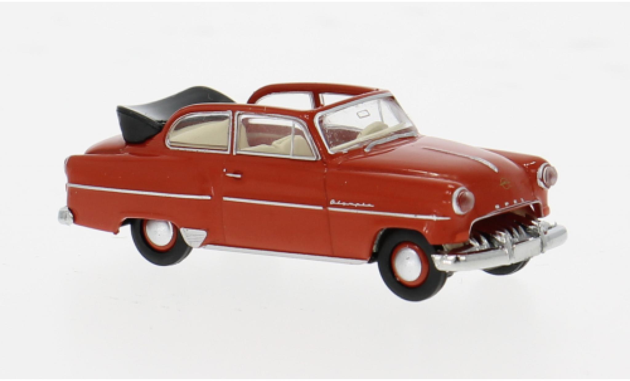 Opel Olympia 1/87 Brekina Cabrio rood 1954 1:87 modelauto