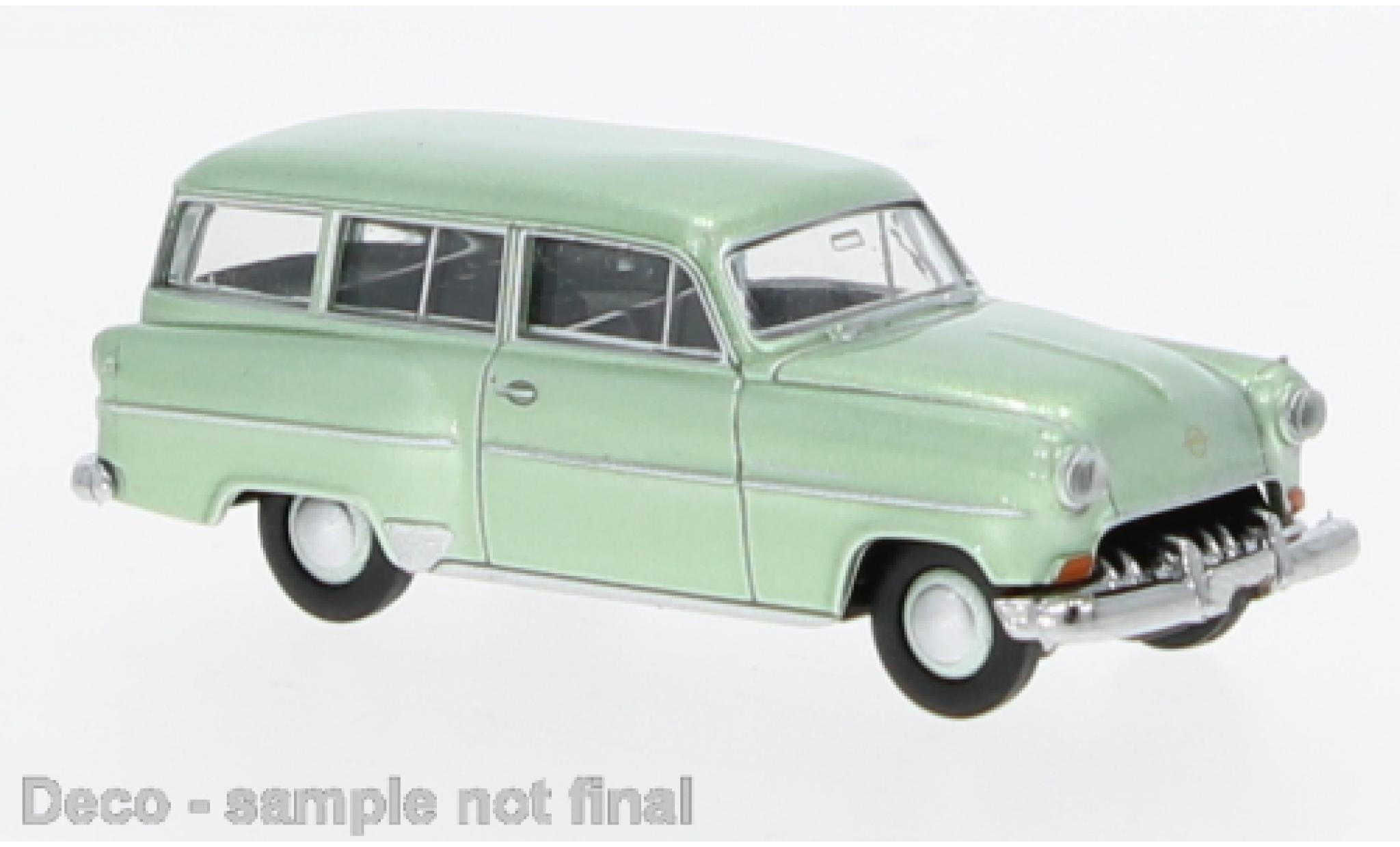 Opel Olympia 1/87 Brekina Caravan metallic groen 1954 1:87 modelauto