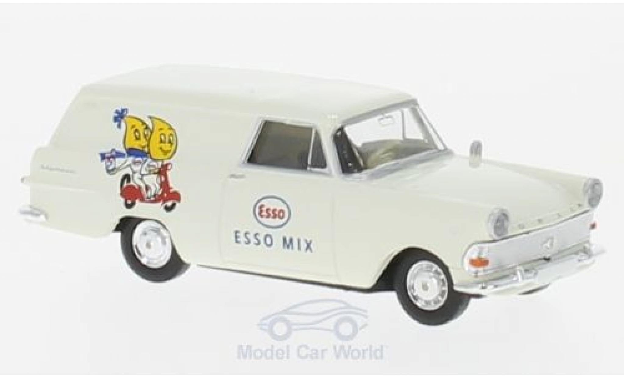Opel Rekord 1/87 Brekina P2 Van Esso-2T-Mix modelauto