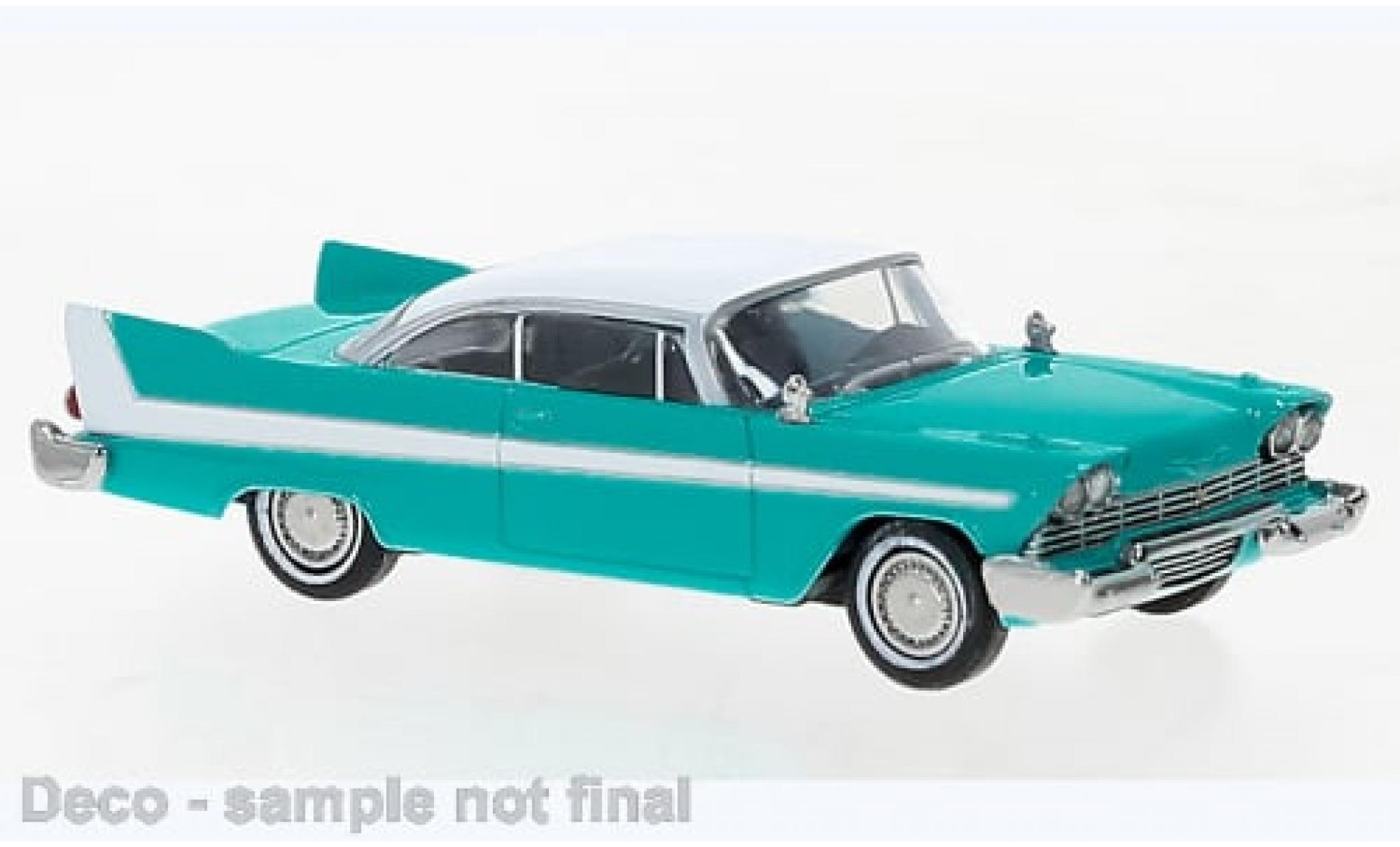 Plymouth Fury 1/87 Brekina blauw/wit 1958 1:87 modelauto