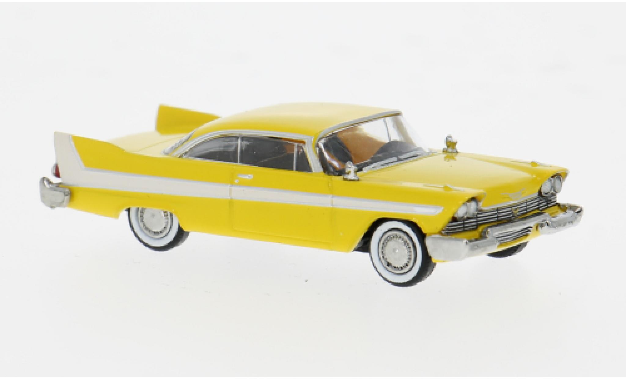 Plymouth Fury 1/87 Brekina geel/wit 1958 1:87 modelauto