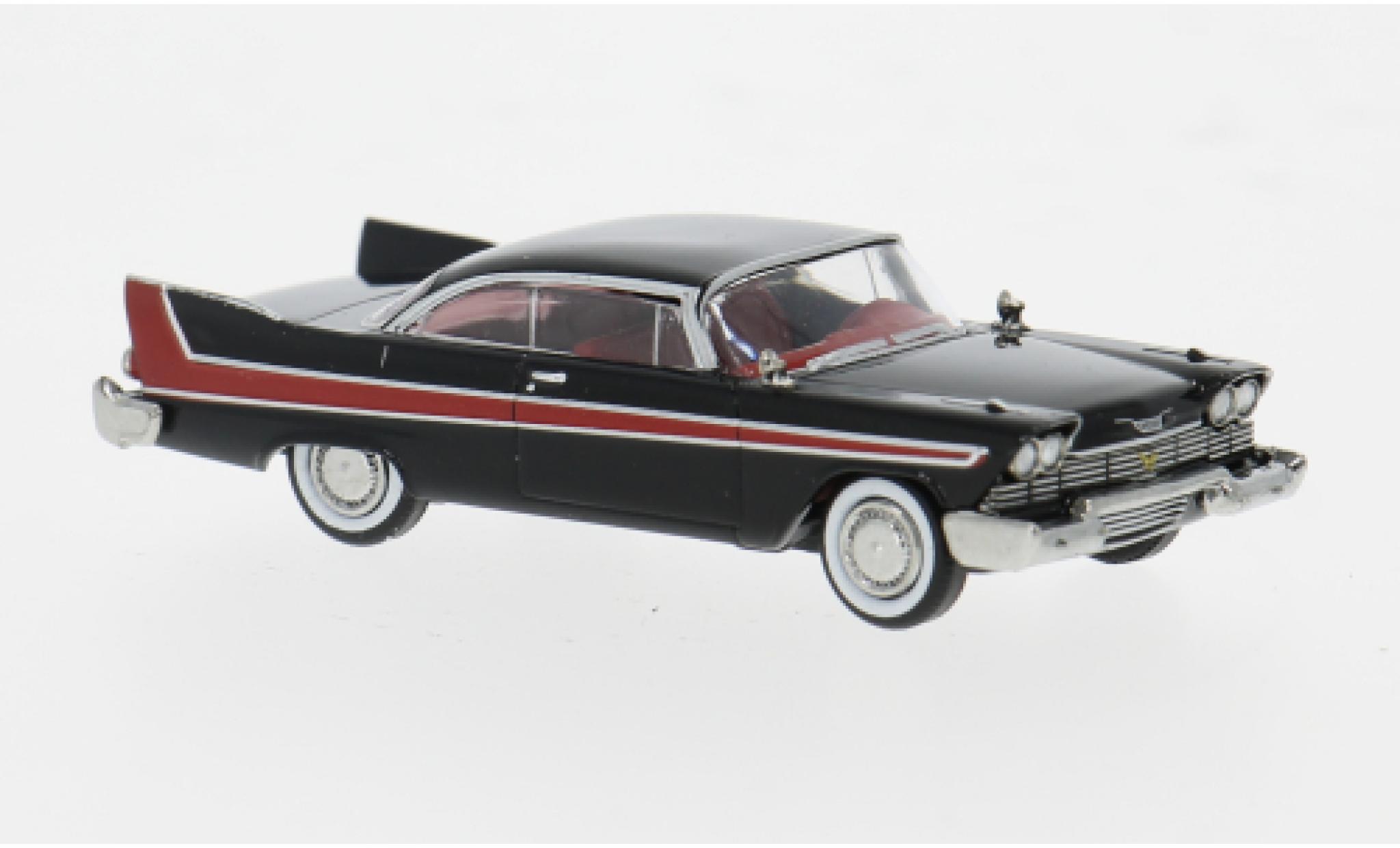 Plymouth Fury 1/87 Brekina zwart/rood 1958 1:87 modelauto