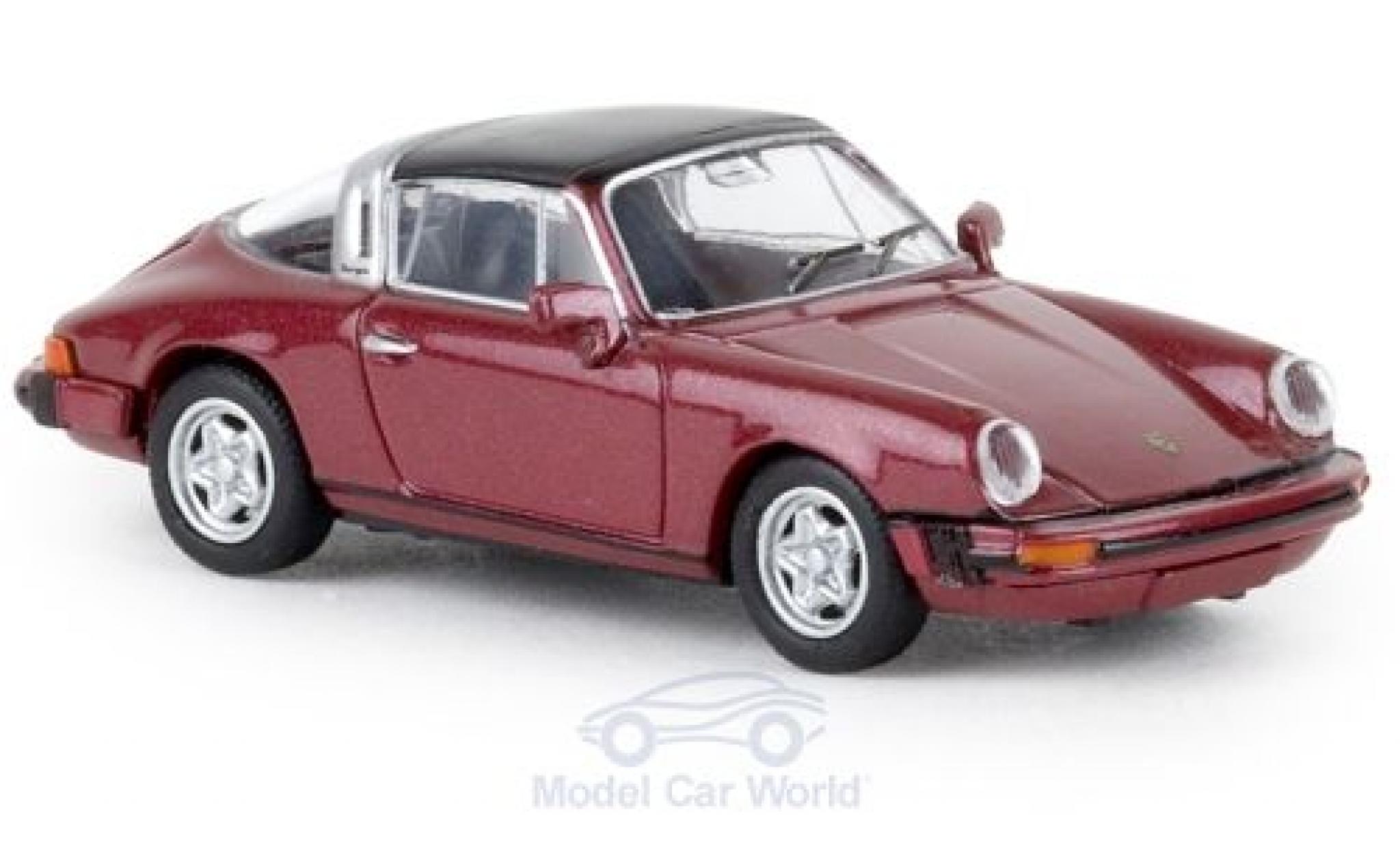 Porsche 930 Targa 1/87 Brekina 911 G Targa metallic rood 1976 TD modelauto