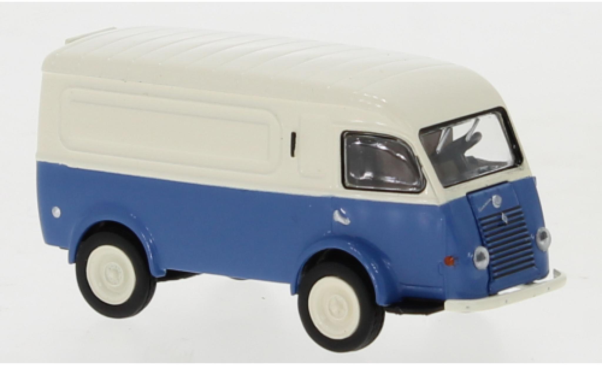 Renault Goelette 1/87 Brekina wit/blauw 1950 modelauto