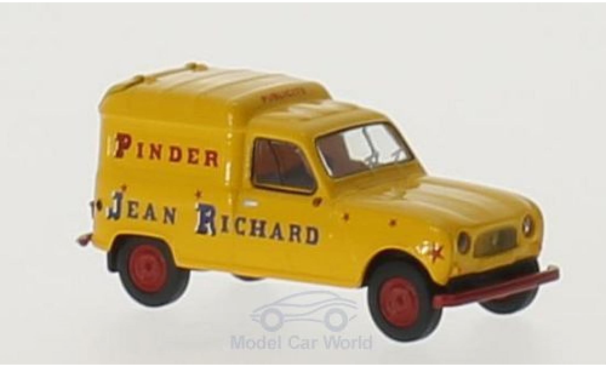 Renault 4 L 1/87 Brekina R Bestelbusje Pinder Jean Richard modelauto