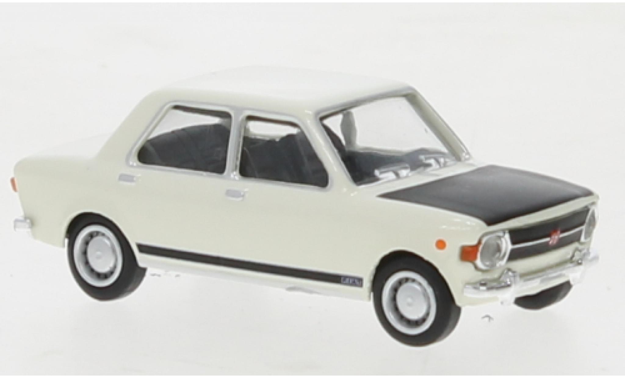 Fiat 128 1/87 Brekina Starline wit/zwart 1969 modelauto