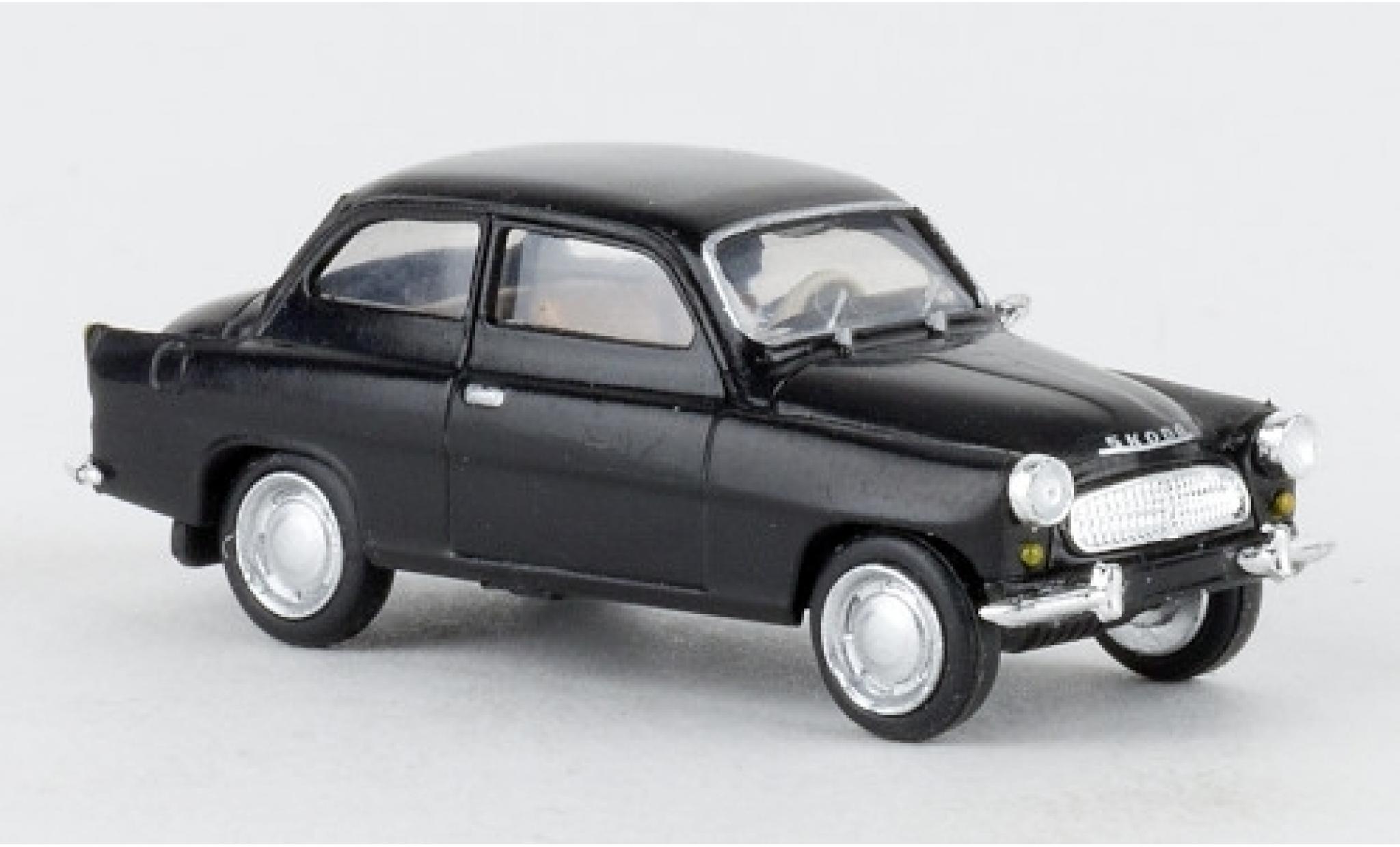 Skoda Octavia 1/87 Brekina zwart 1960 modelauto