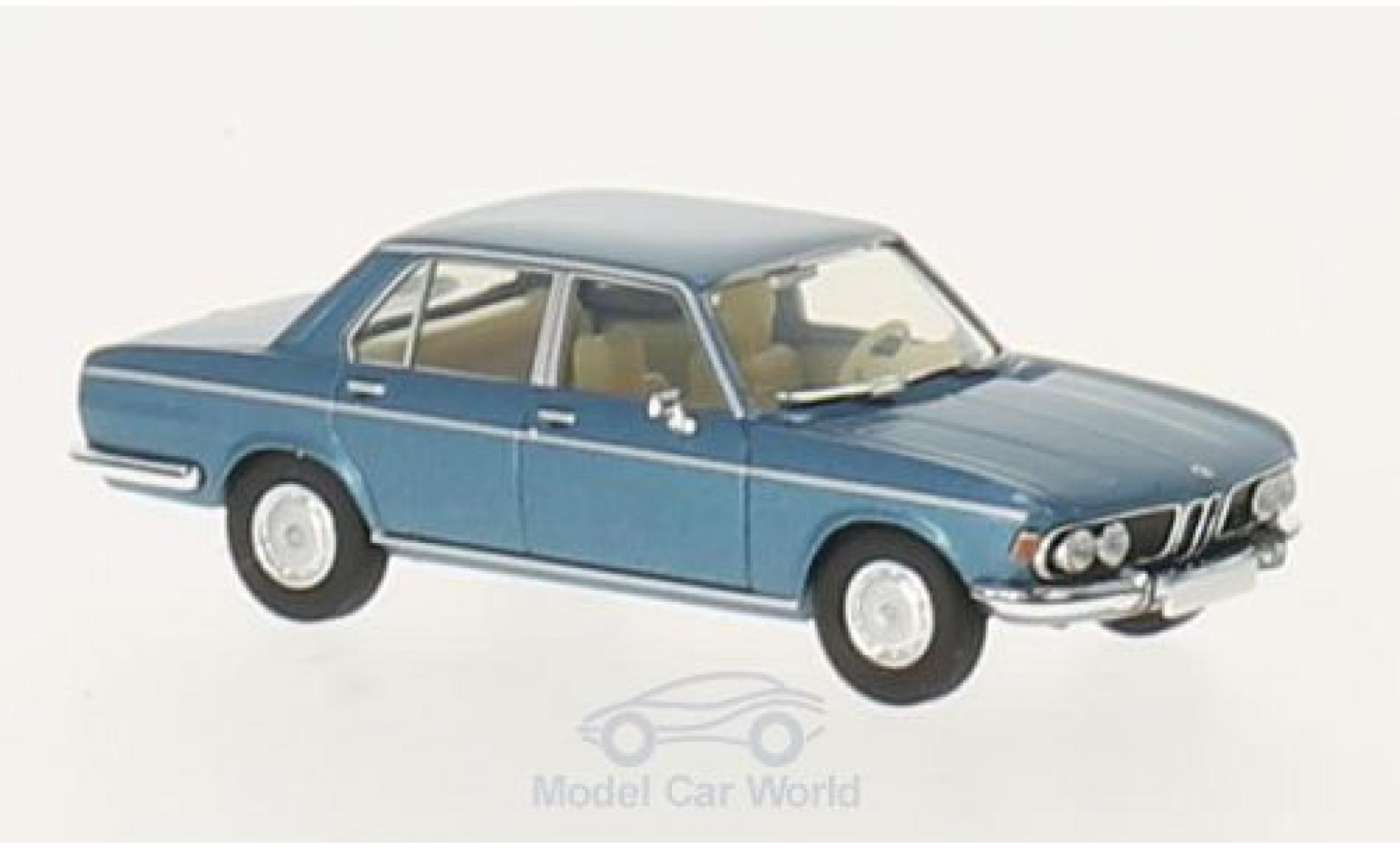 Bmw 3.0 S 1/87 Brekina Si metallic blauw modelauto