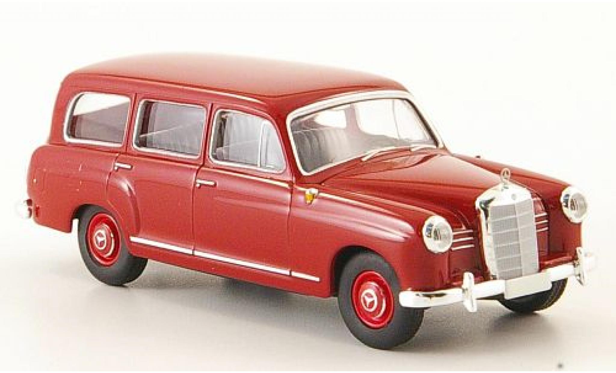 Mercedes 180 1/87 Brekina Stationwagen (W120) rood 1955 modelauto