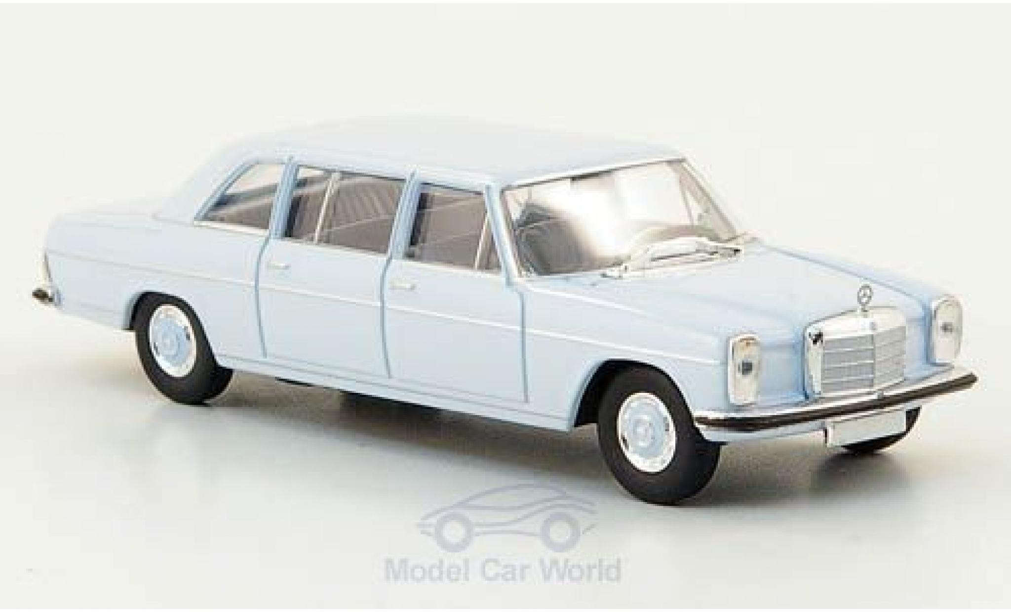 Mercedes 220 1/87 Brekina D lang (W115) blauw modelauto