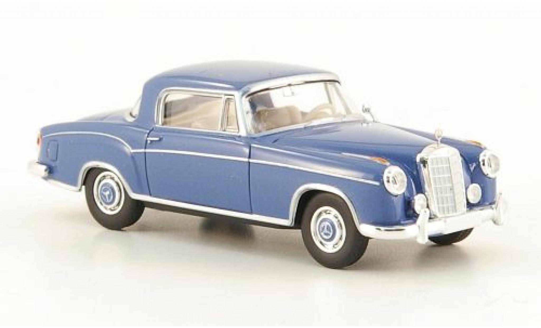 Mercedes 220 1/87 Brekina S Coupe (W180 II) blauw modelauto