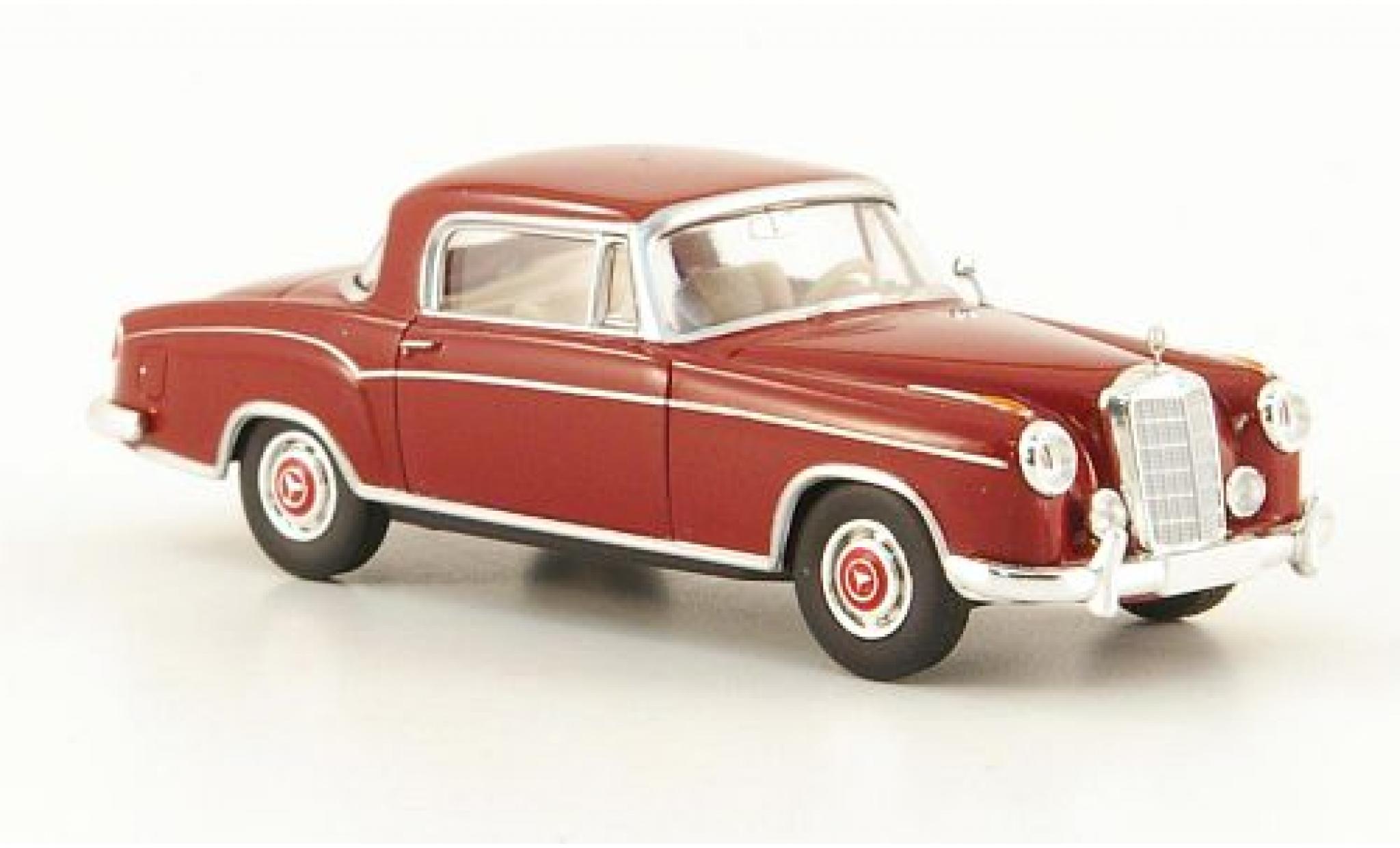 Mercedes 220 1/87 Brekina S Coupe (W180 II) rood modelauto