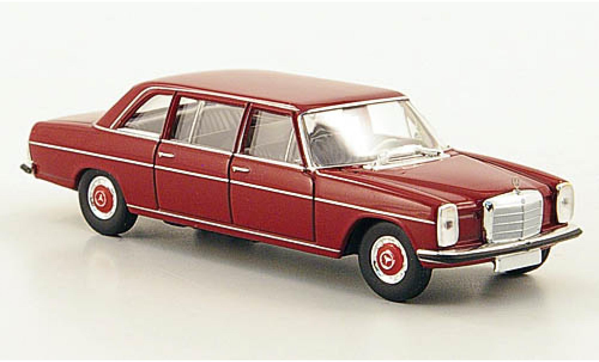 Mercedes 220 1/87 Brekina D lang (V115) rood 1970 ohne Vitrine modelauto
