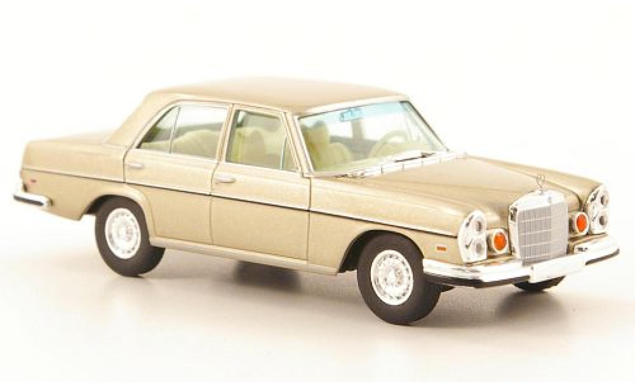 Mercedes 280 1/87 Brekina SE 4.5 (W108) gold US-Version modelauto
