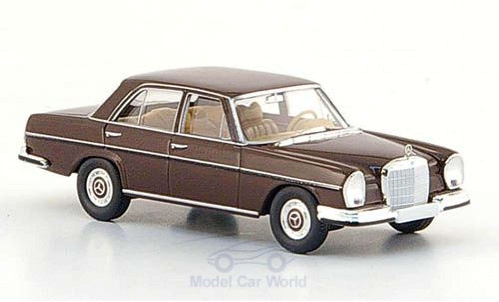 Mercedes 280 SE 1/87 Brekina SE (W108) bruin 1965 modelauto