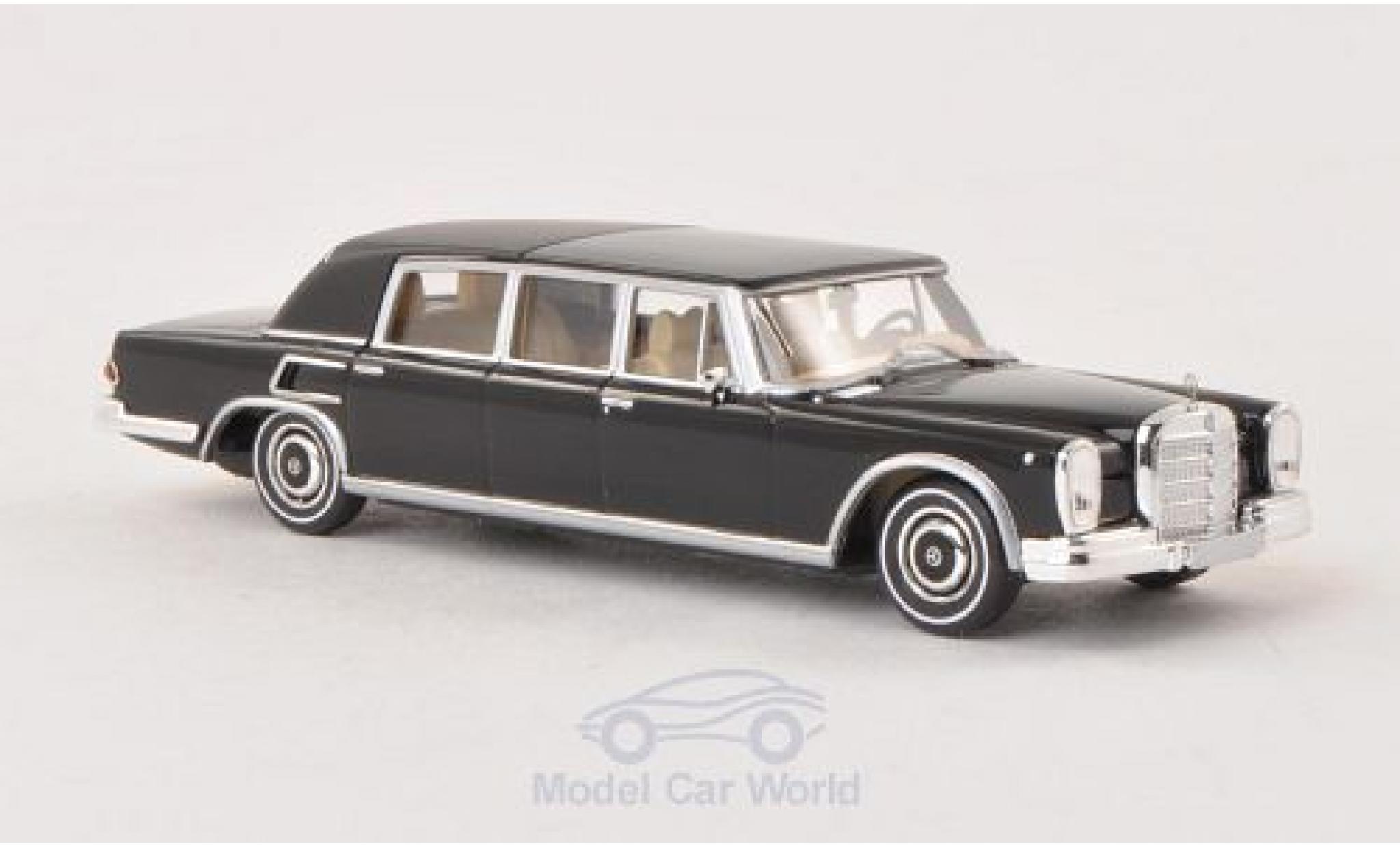 Mercedes 600 1/87 Brekina Landaulet zwart Verdeck geschlossen modelauto