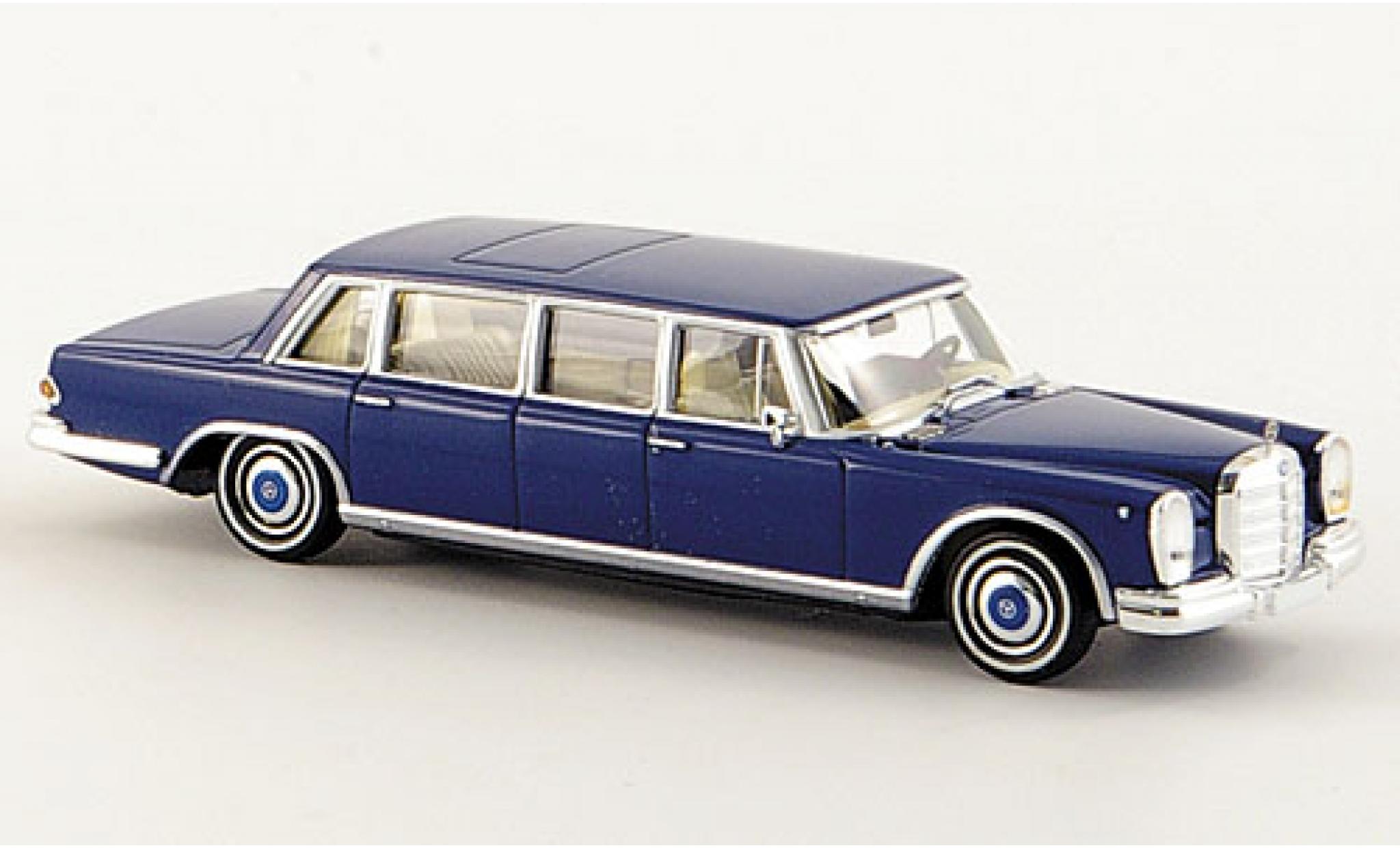 Mercedes 600 1/87 Brekina Pullman Sedan blauw modelauto
