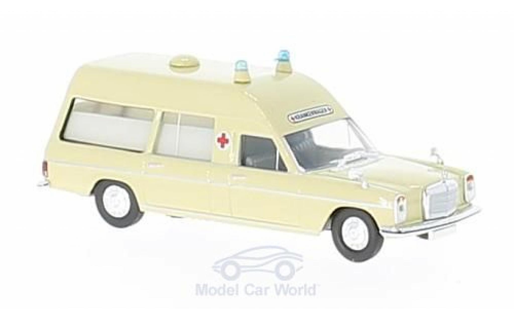 Mercedes /8 1/87 Brekina beige Krankenwagen ohne Vitrine modelauto