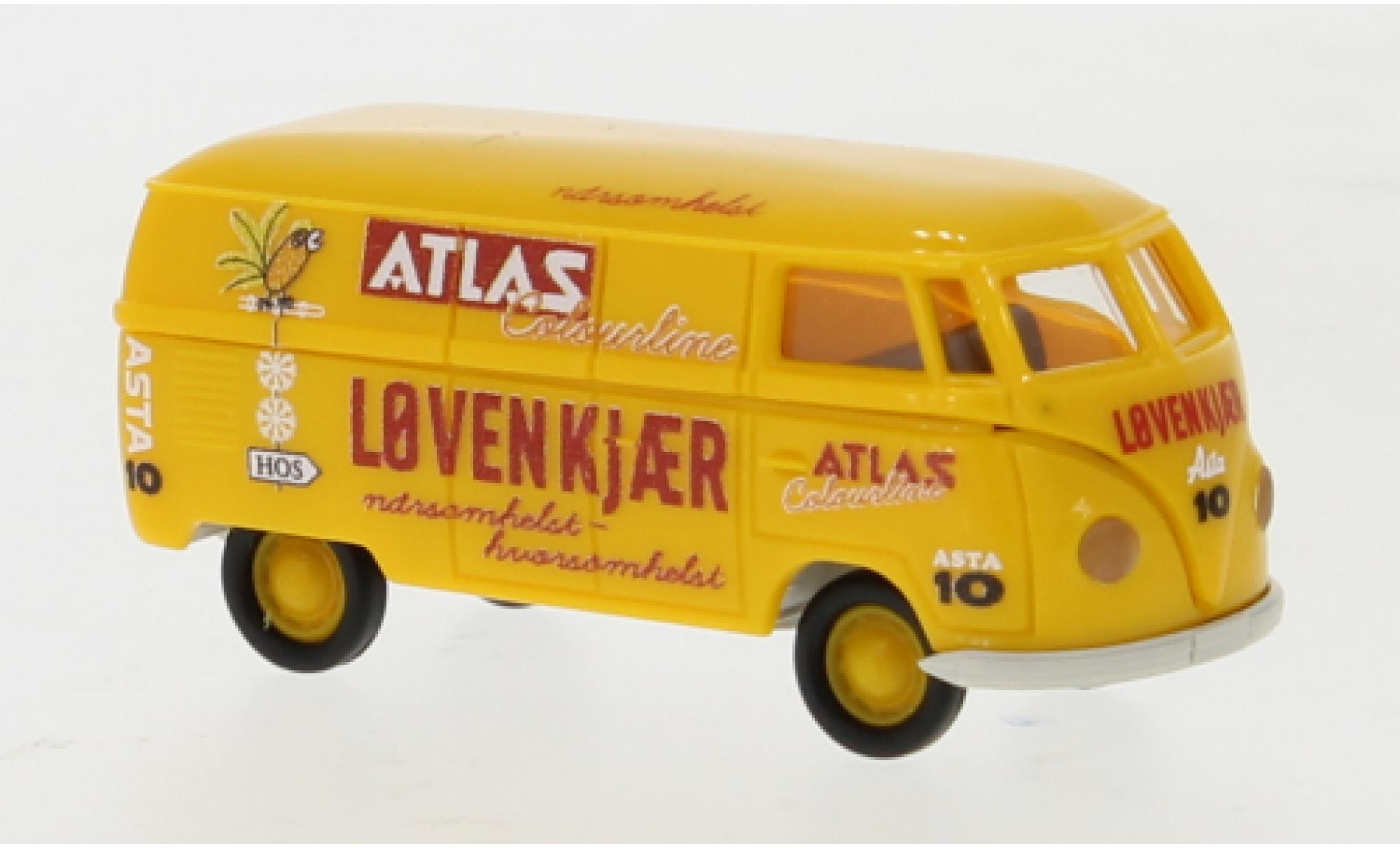 Volkswagen T1 1/87 Brekina a Kasten Atlas Lovenkjaer 1950 modelauto
