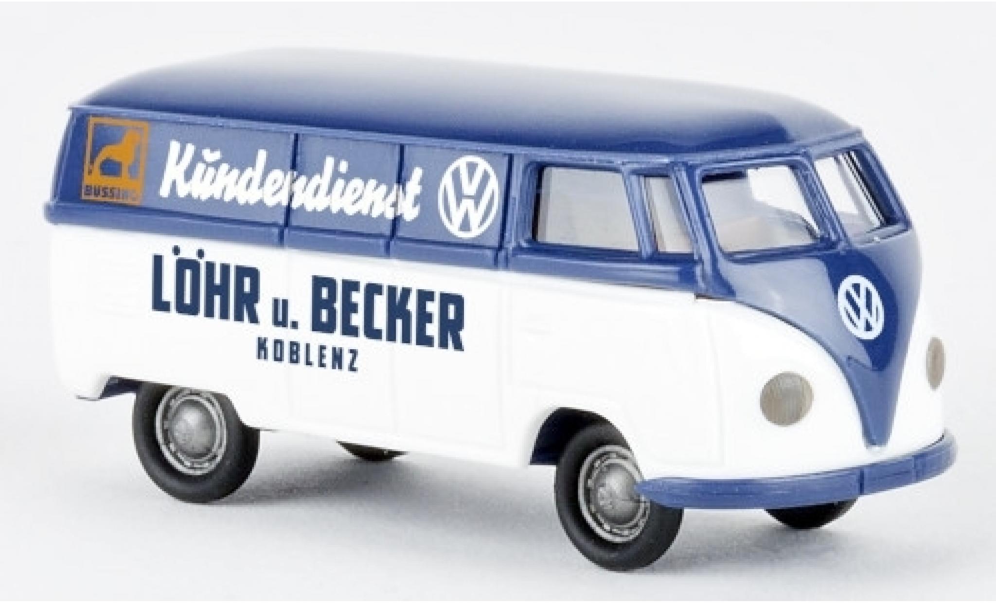 Volkswagen T1 1/87 Brekina a Kasten L&ouml;hr u. Becker Kundendienst 1950 modelauto