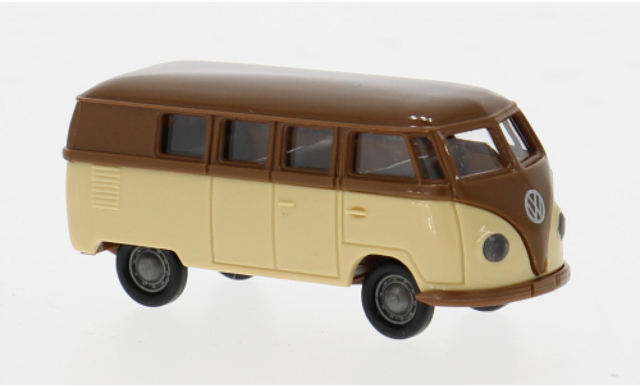 Volkswagen T1 1/87 Brekina a Stationwagen bruin/beige 1950 1:87 modelauto