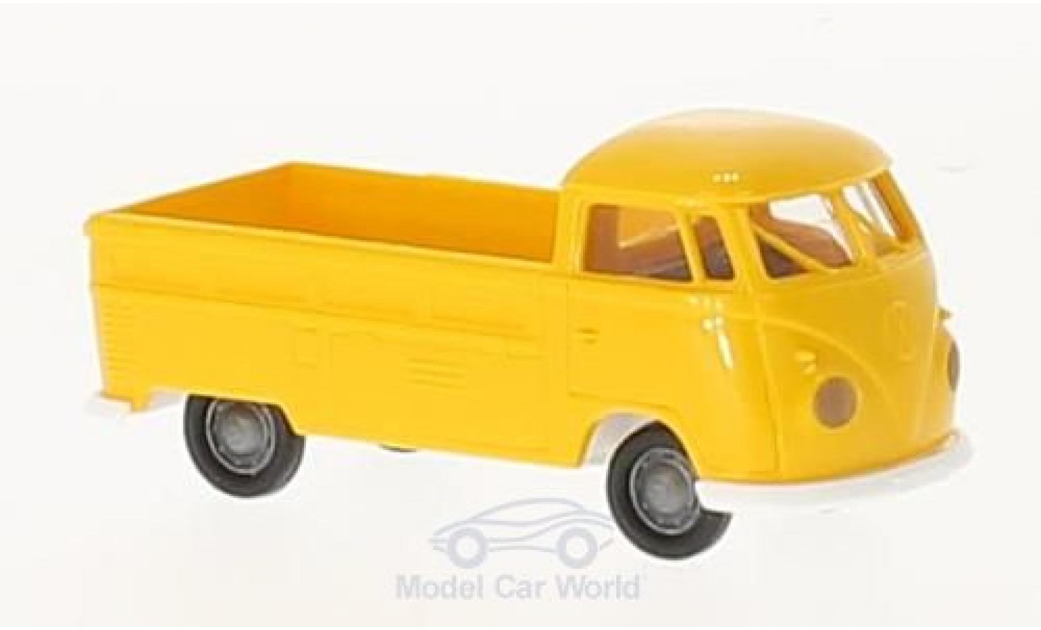 Volkswagen T1 B 1/87 Brekina b geel Pritsche modelauto