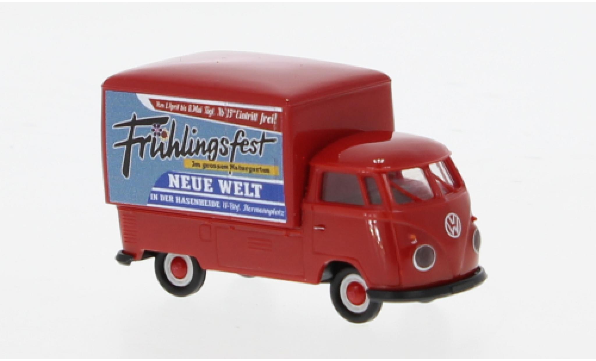 Volkswagen T1 1/87 Brekina b Gro&szlig;raum-Koffer Fr&uuml;hlingsfest 1960 1:87 modelauto