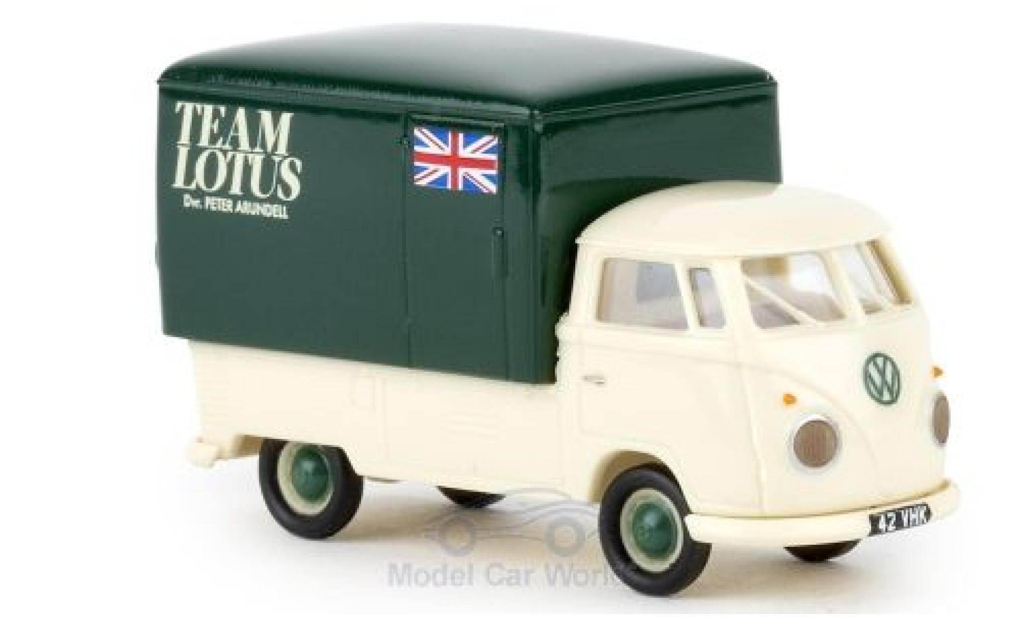 Volkswagen T1 1/87 Brekina b Gro&szlig;raum-Koffer Team Lotus 1960 modelauto