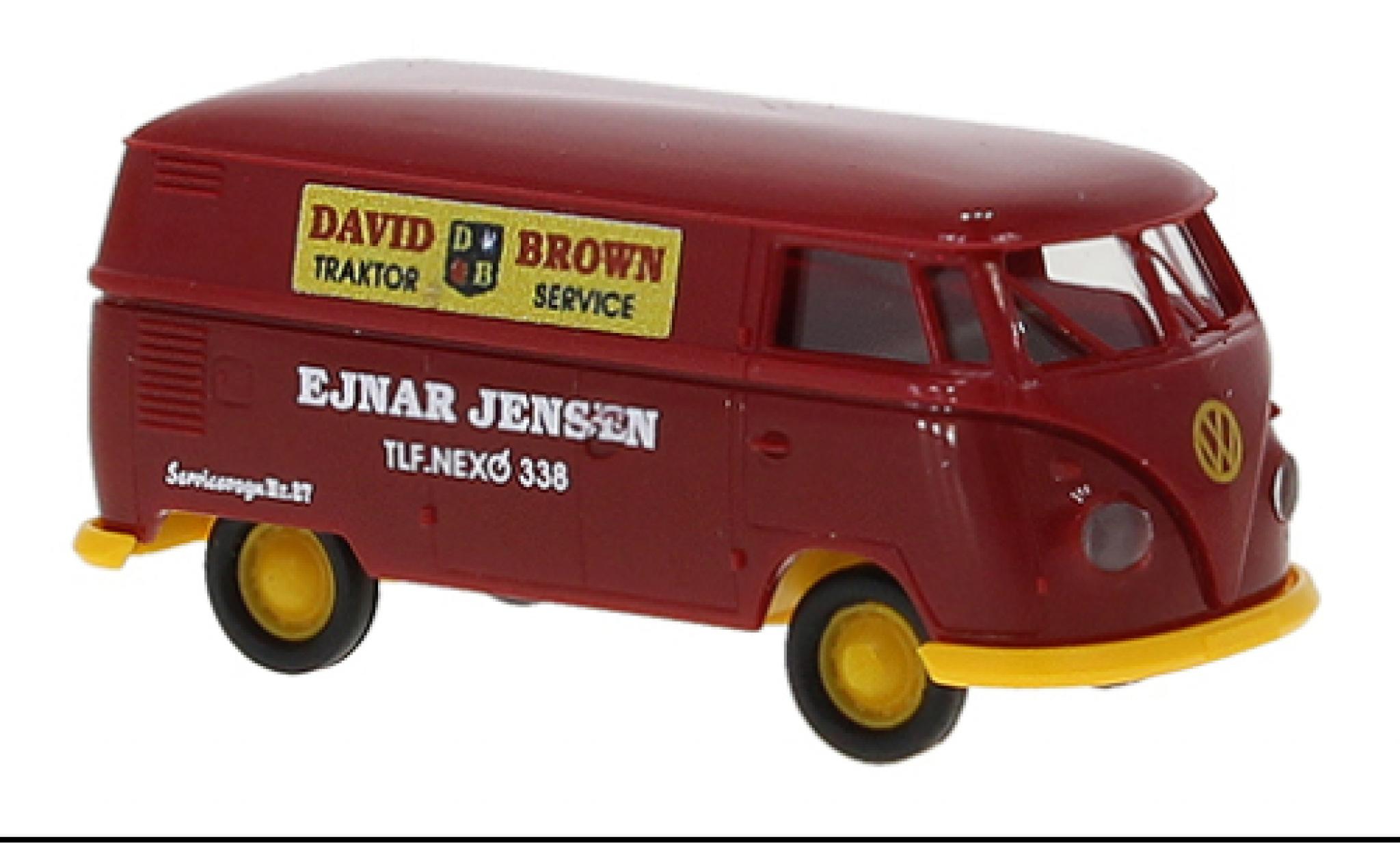 Volkswagen T1 1/87 Brekina b Kasten David Brown Traktor Service 1960 modelauto