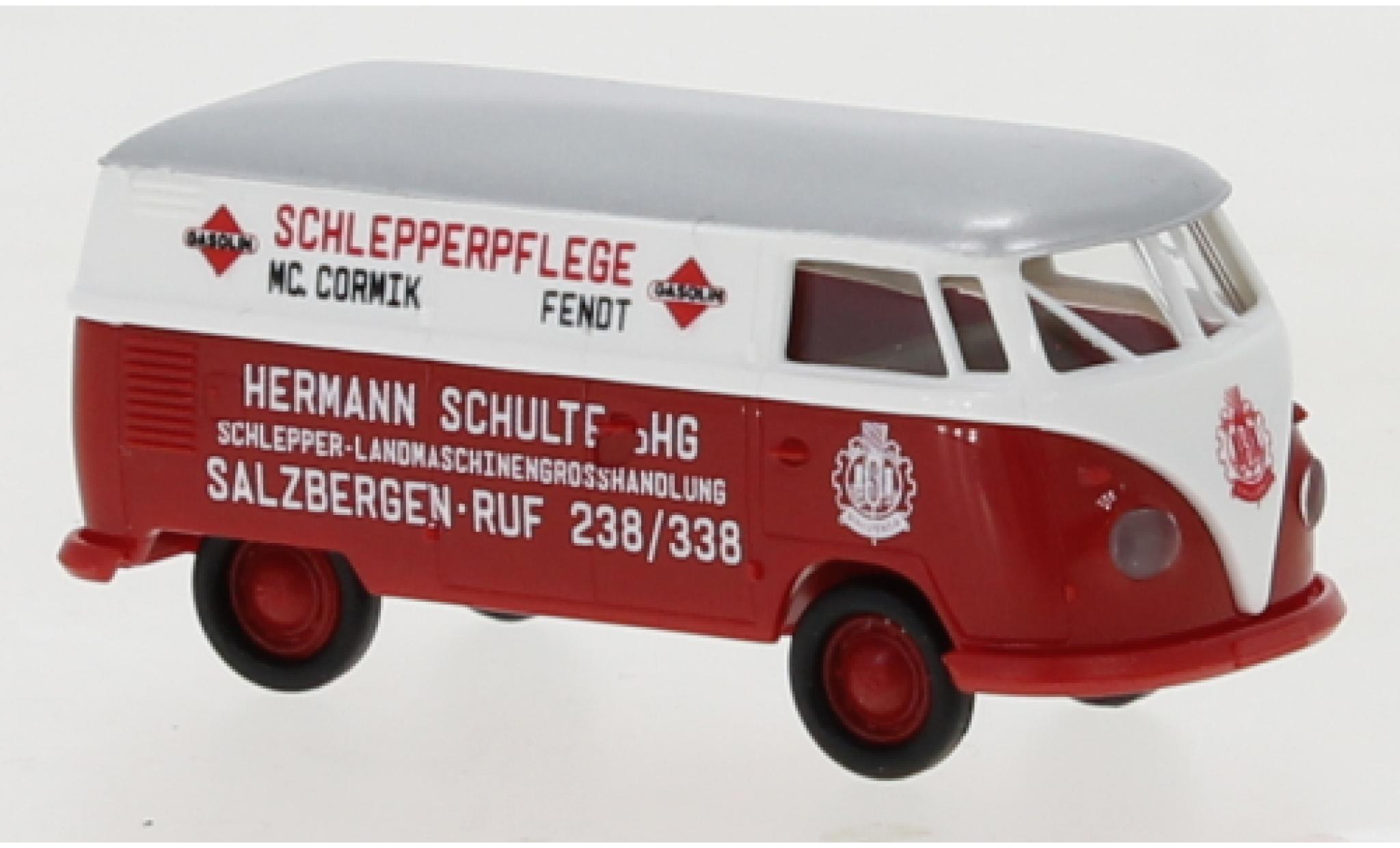 Volkswagen T1 1/87 Brekina b Kasten Hermann Schulte Schlepperpflege 1960 modelauto