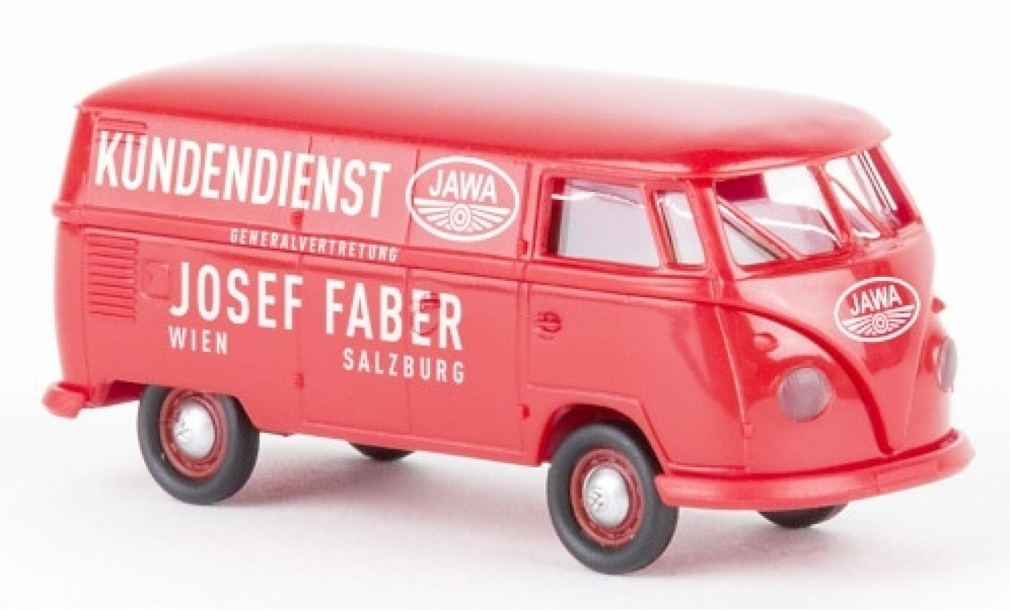 Volkswagen T1 1/87 Brekina b Kasten Jawa Kundendienst 1960 modelauto