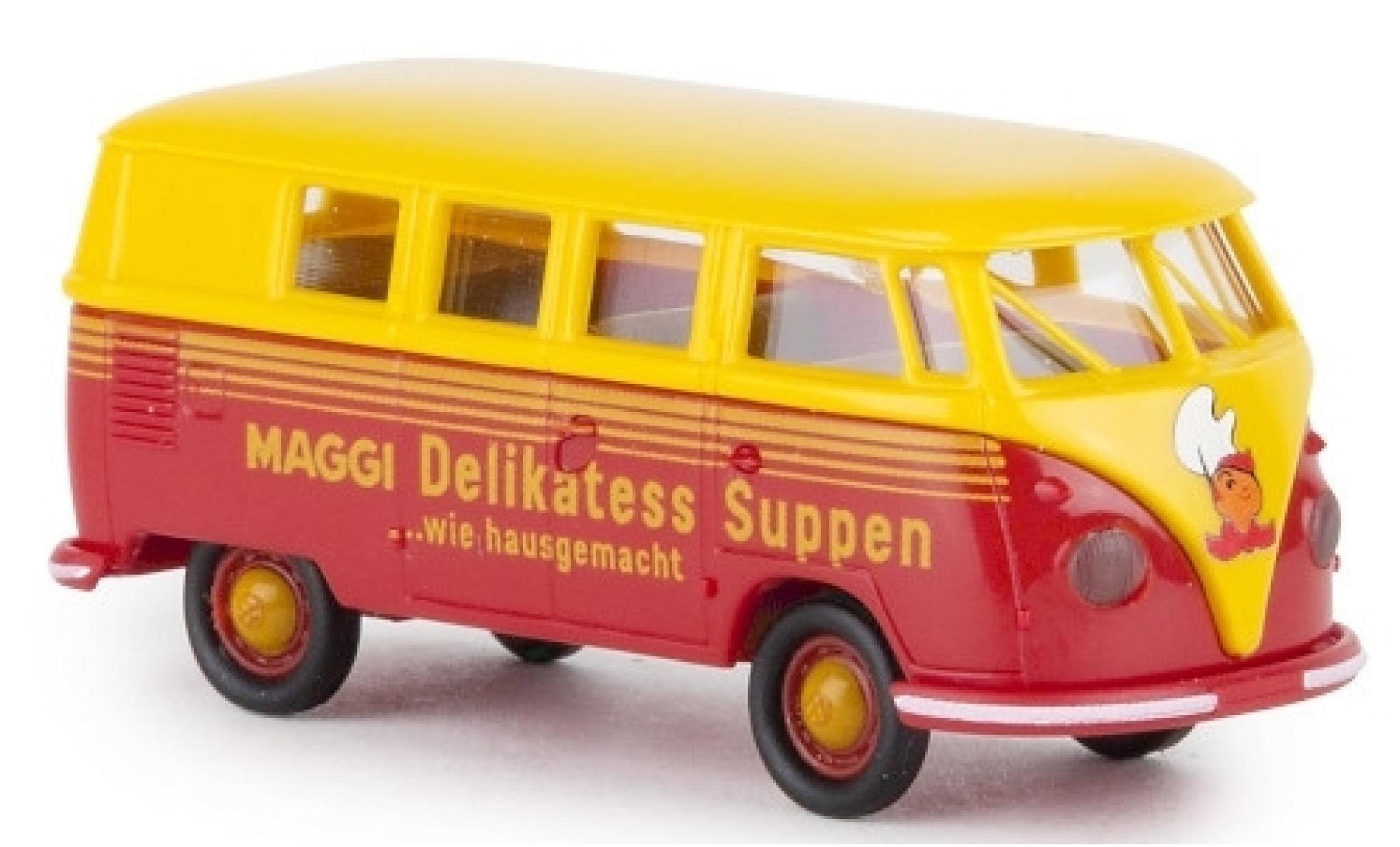 Volkswagen T1 1/87 Brekina b Stationwagen Maggi Suppen 1960 modelauto